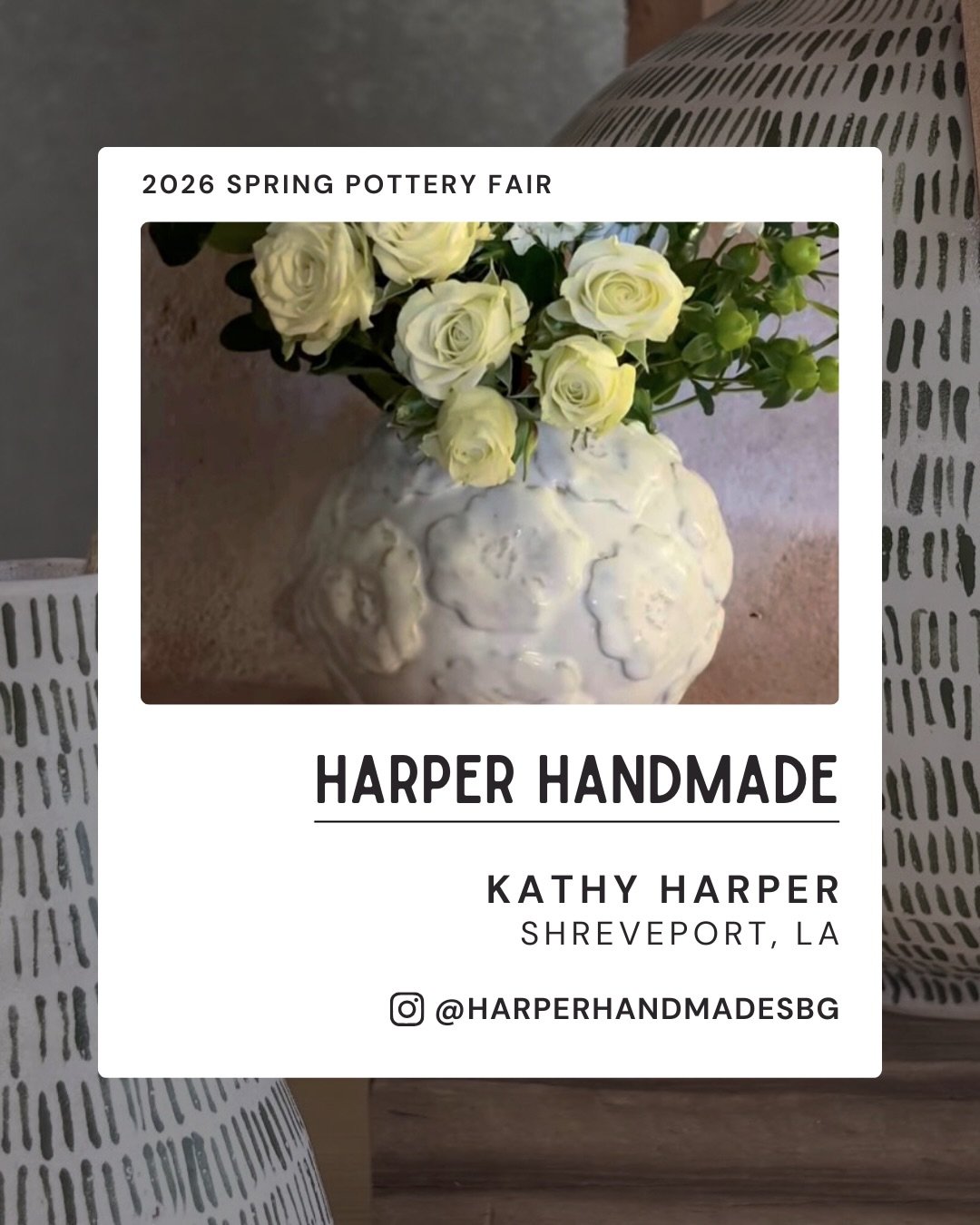 Check out this lineup!!! 🤩➡️ 
✨ 2026 Spring Pottery Fair 
📅 Saturday, April 18th 
⏰ 1pm - 5pm 
 📍 1200 Marshall St. Shreveport, LA 
SEE YOU THERE! 😃 
.
.
. 
#waddellsgallery #potteryfair #localartists
