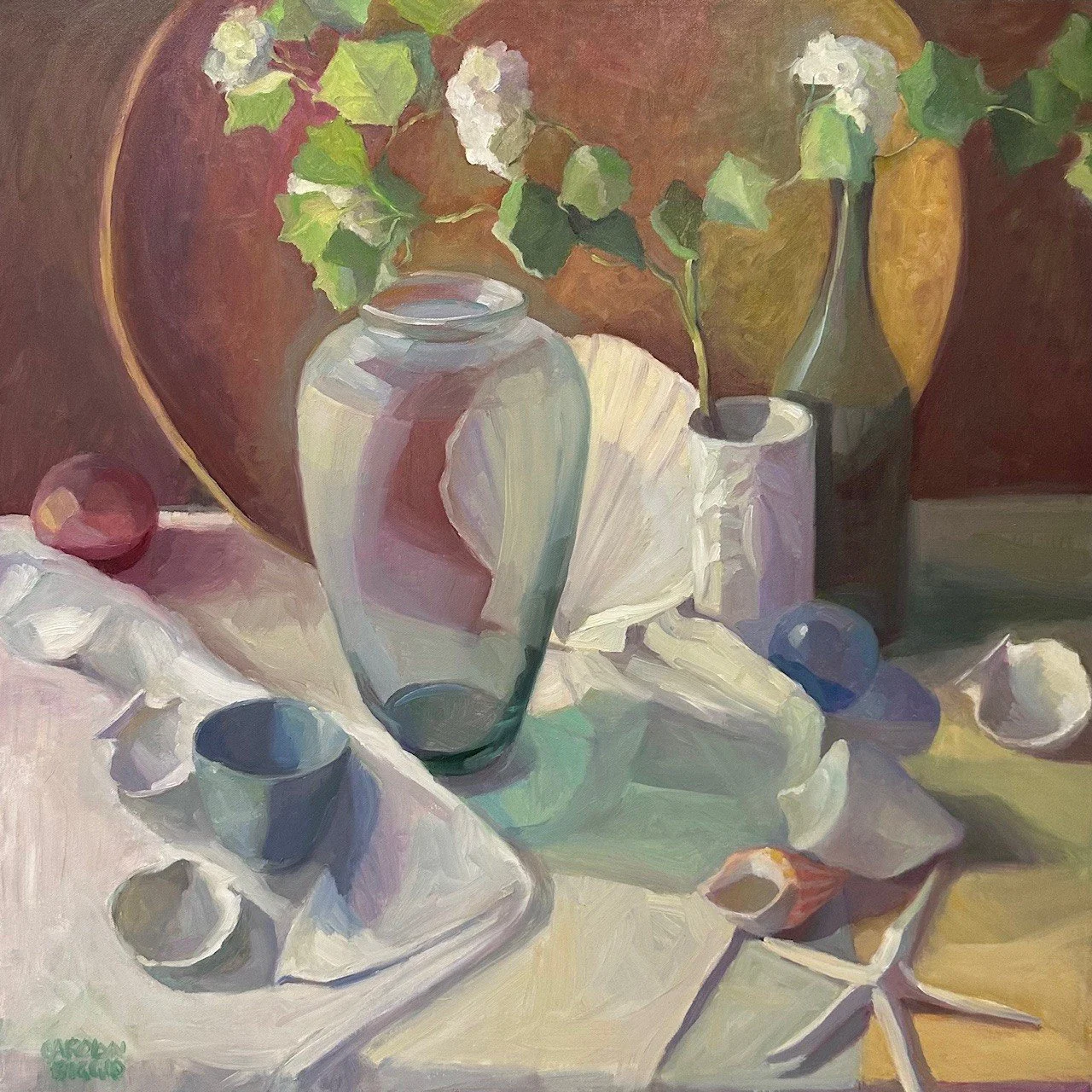 "Shells and Glass" (30" x 30") $1,800