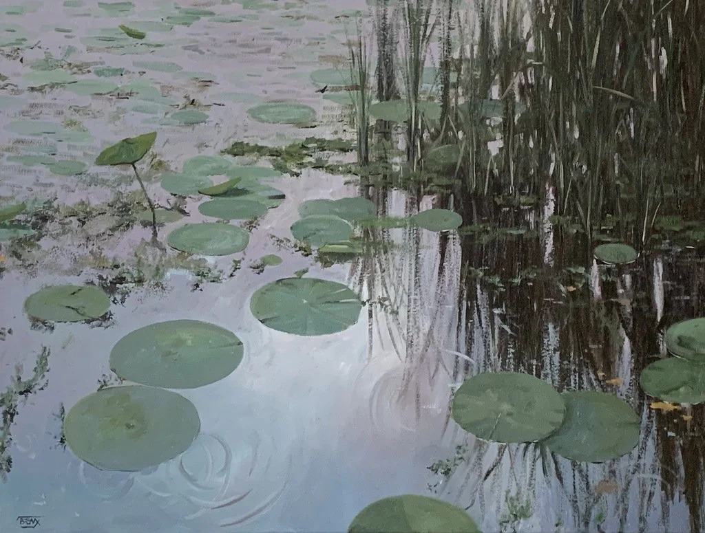 "Leatherwood Lilypads" (48" x 38" framed) - $4,200