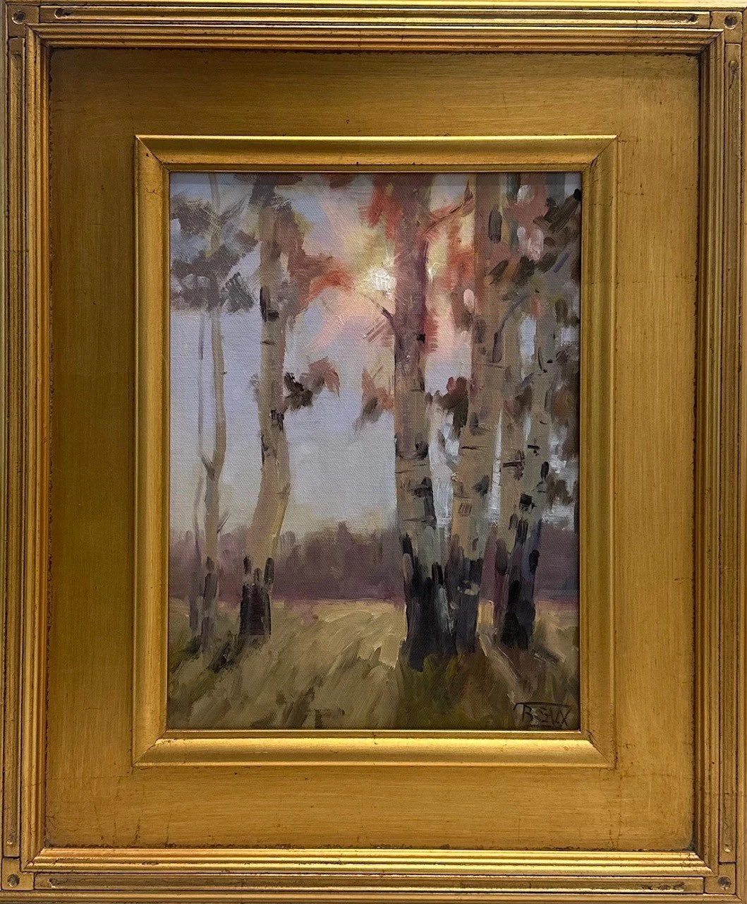 "Backlit Aspens" (16" x 18" framed) $650