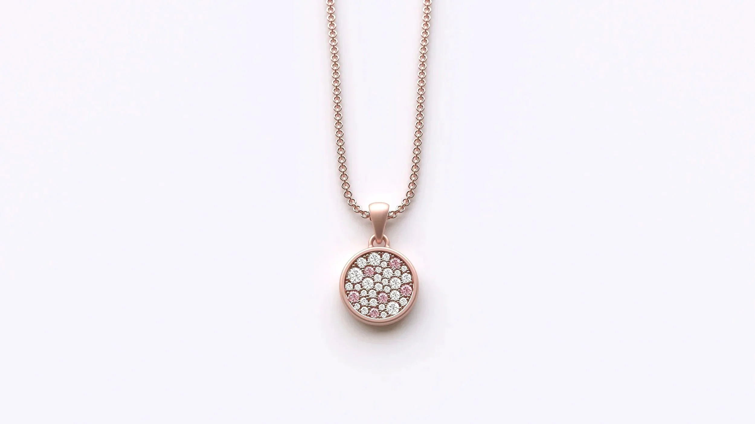 Celeste Blush Round Pendant