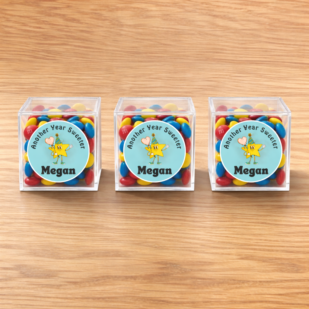 Custom Celebration Candy Cubes- 6 Pack