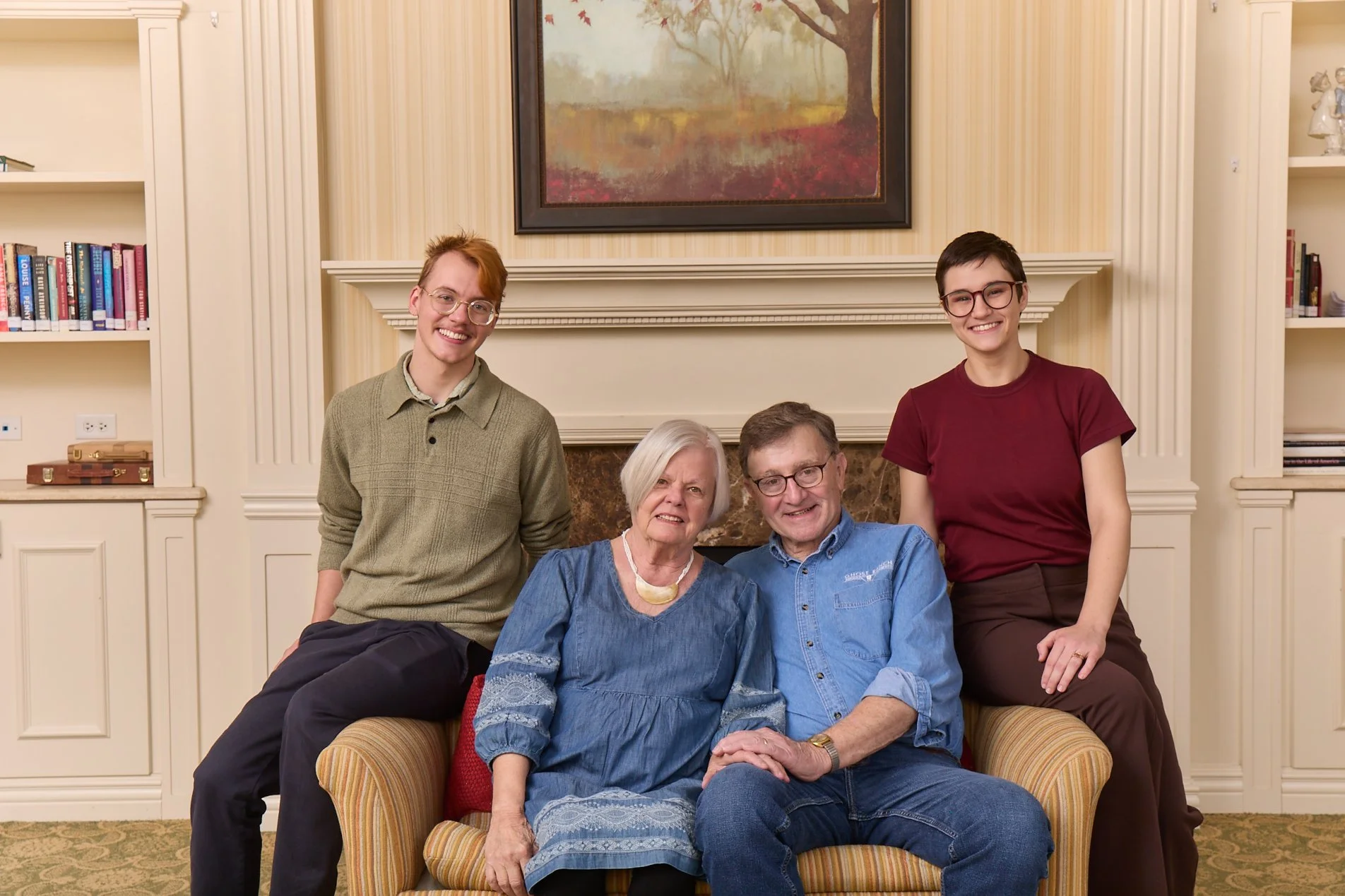 October 2022 family photos in Chicago: Eli, Anne, Bruce, Solis.