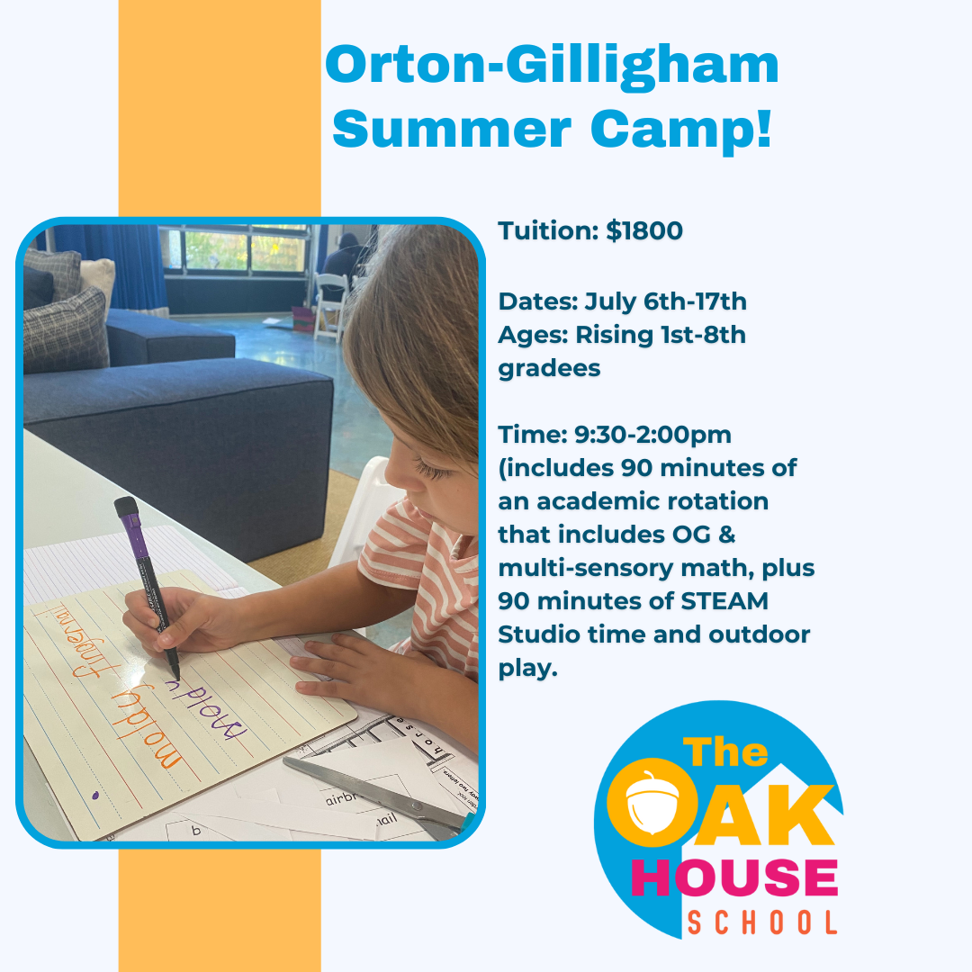 Dyslexia + Multisensory Math Camp (Two-Week Camp) Remaining Balance