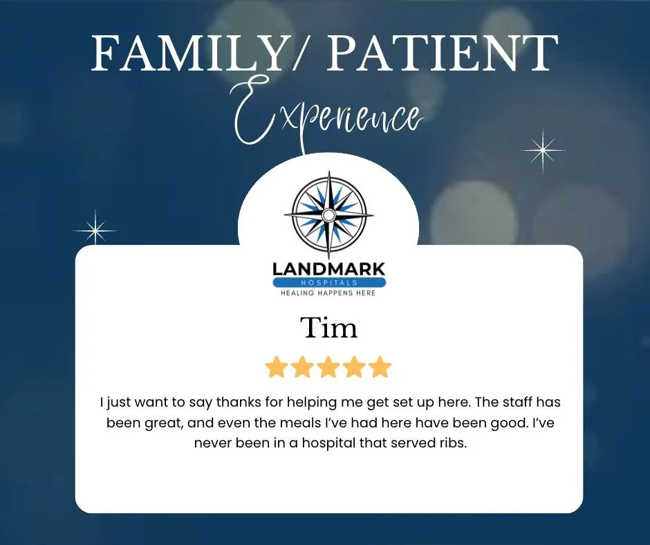 Shining Reviews Are In!
We're so grateful for the kind words our patients, families, and employees share about our LTAC Hospital!  We strive to provide exceptional care and a positive healing environment, and your positive feedback means the world to