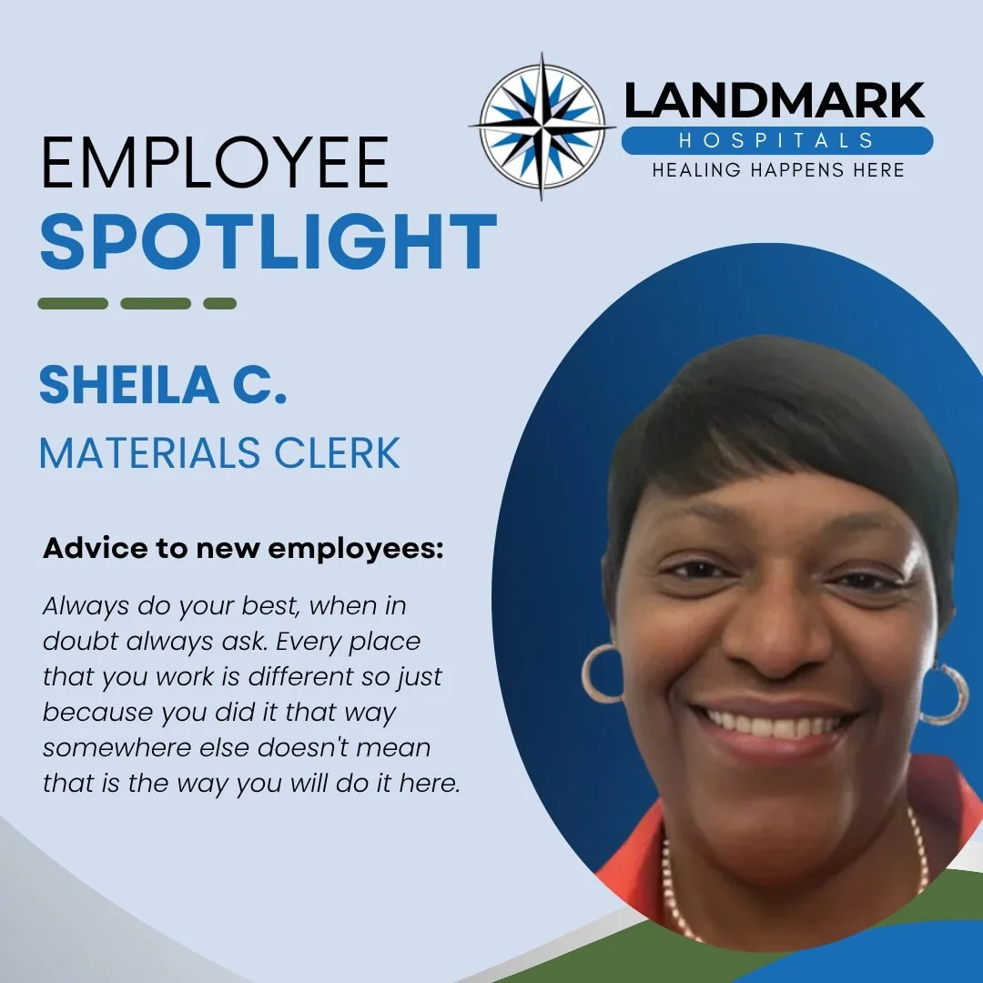 TEAM TUESDAY: Meet Sheila C., our Materials Clerk! 📦💙

💼 Name &amp; Title: Sheila C., Materials Clerk
🕒 Industry Experience: 6 years in healthcare&mdash;all 6 of them with Landmark

🎓 Certifications &amp; Specialties:
&bull; Deep knowledge of he