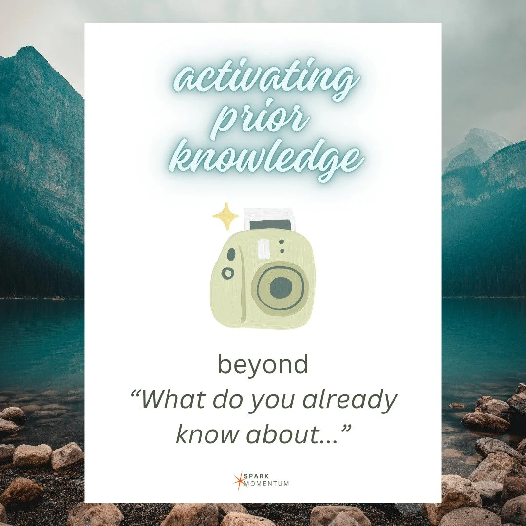 Let's look at activating prior knowledge. We know that learning is connection-making. New information must link to existing neural pathways before it sticks.
And while many educational frameworks emphasize activating prior knowledge, they mostly re