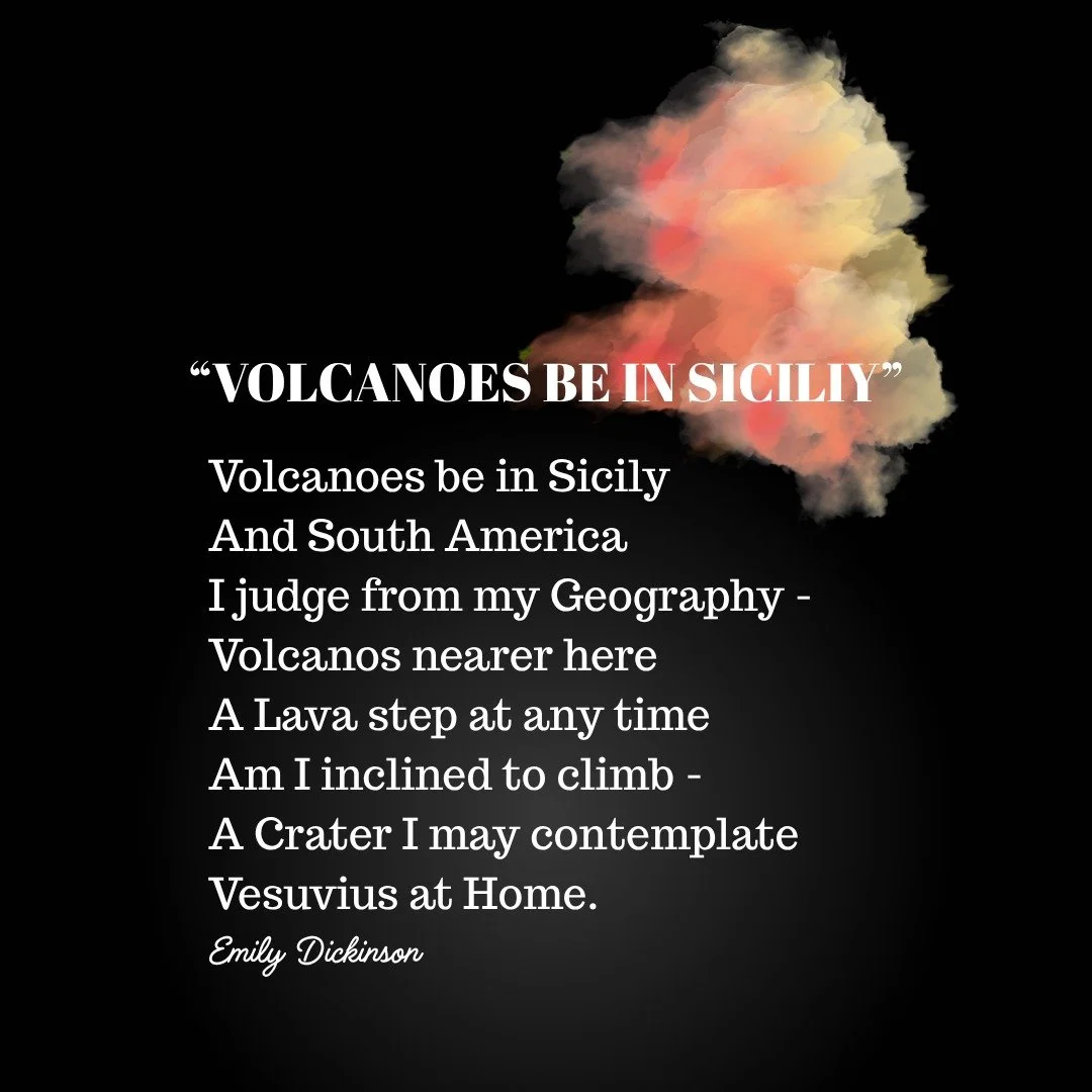 🌋 Just a little poetry for your Friday. 

In teaching, I love taking inspiration from what I&rsquo;m reading, thinking about, and noticing in the world.

#teachingideas #TeachingWithPoetry
#EmilyDickinson
#ReflectionsInTheClassroom