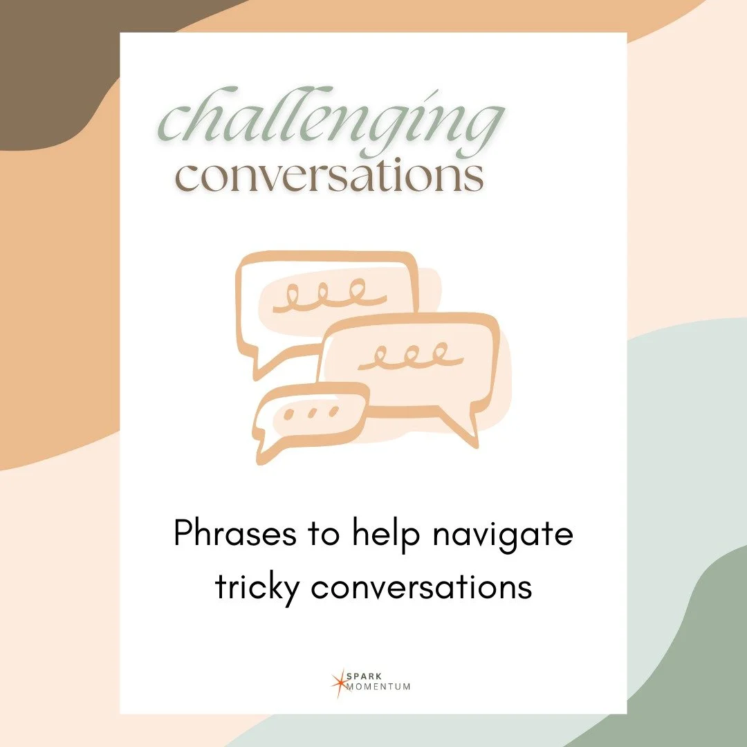 Tricky conversations are part of teaching (and just life in general), and they take practice.

Try some of these phrases to help ease tension and keep the conversation productive. 

#TeachingTips #DifficultConversations #CommunicationSkills #EmpathyI