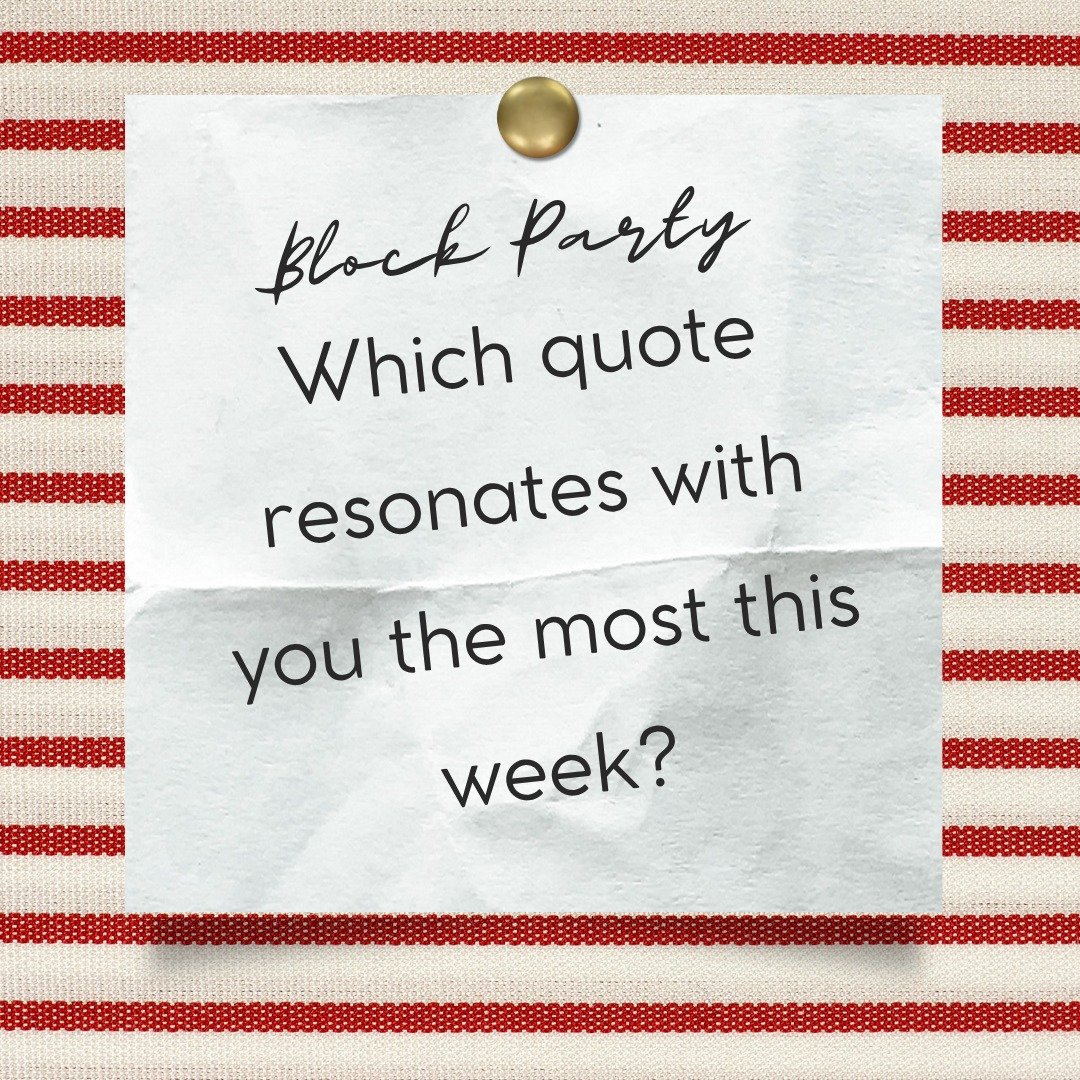 Block Party is an activity where students share and discuss ideas sparked by a text excerpt, quote, image, chart, or problem.