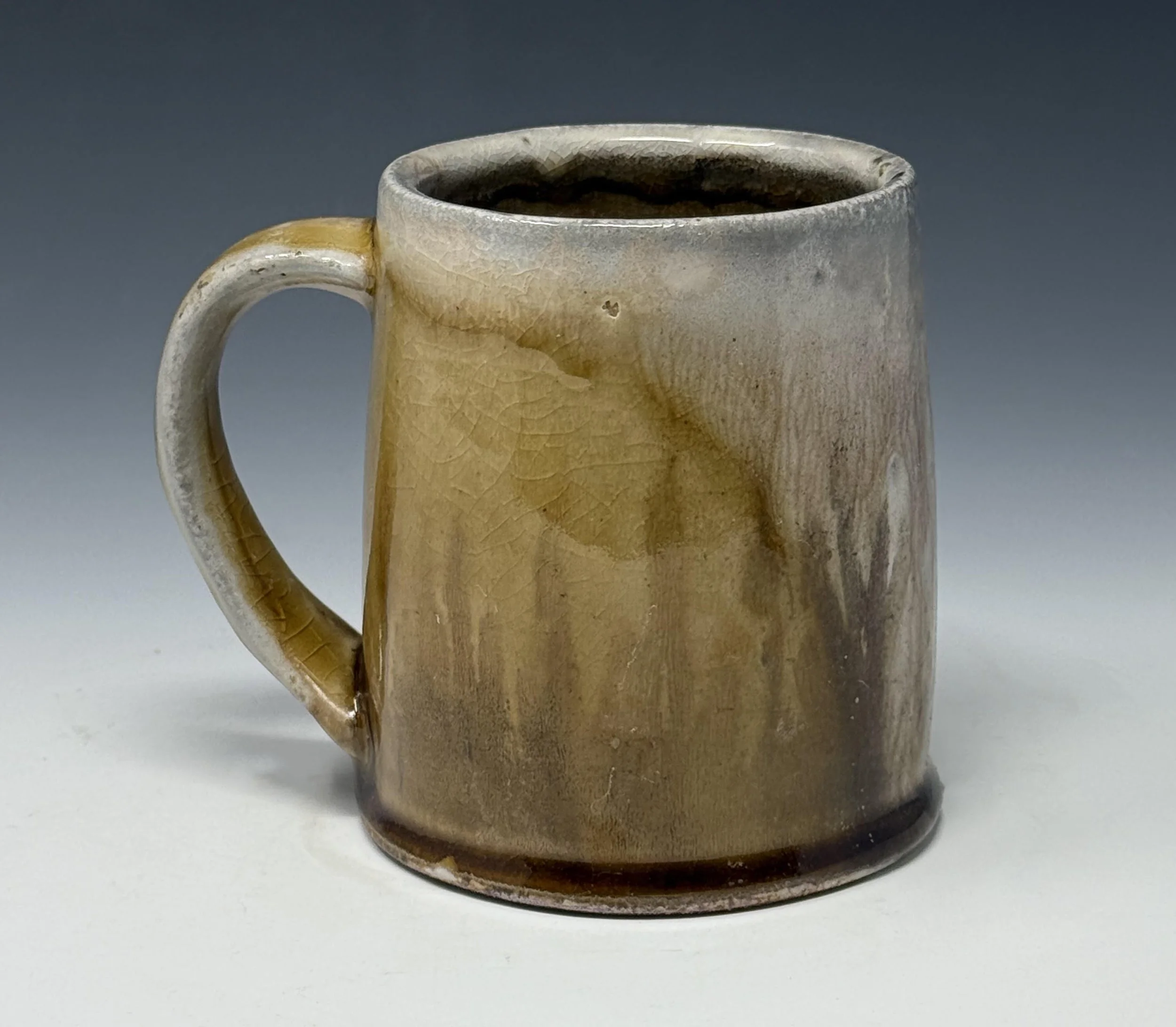 Wall of Typha Mug, Soda Fired Stoneware, 4" x 4.5" x 3", 2026