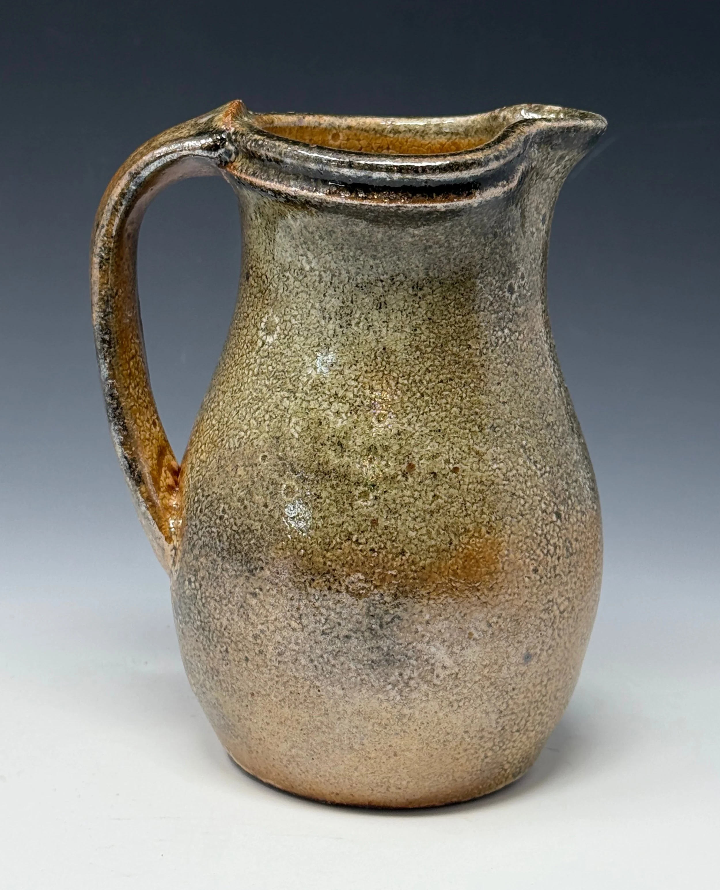 Pitcher, Reduction Fired Stoneware, 8.75" x 5" x 3.25", 2025