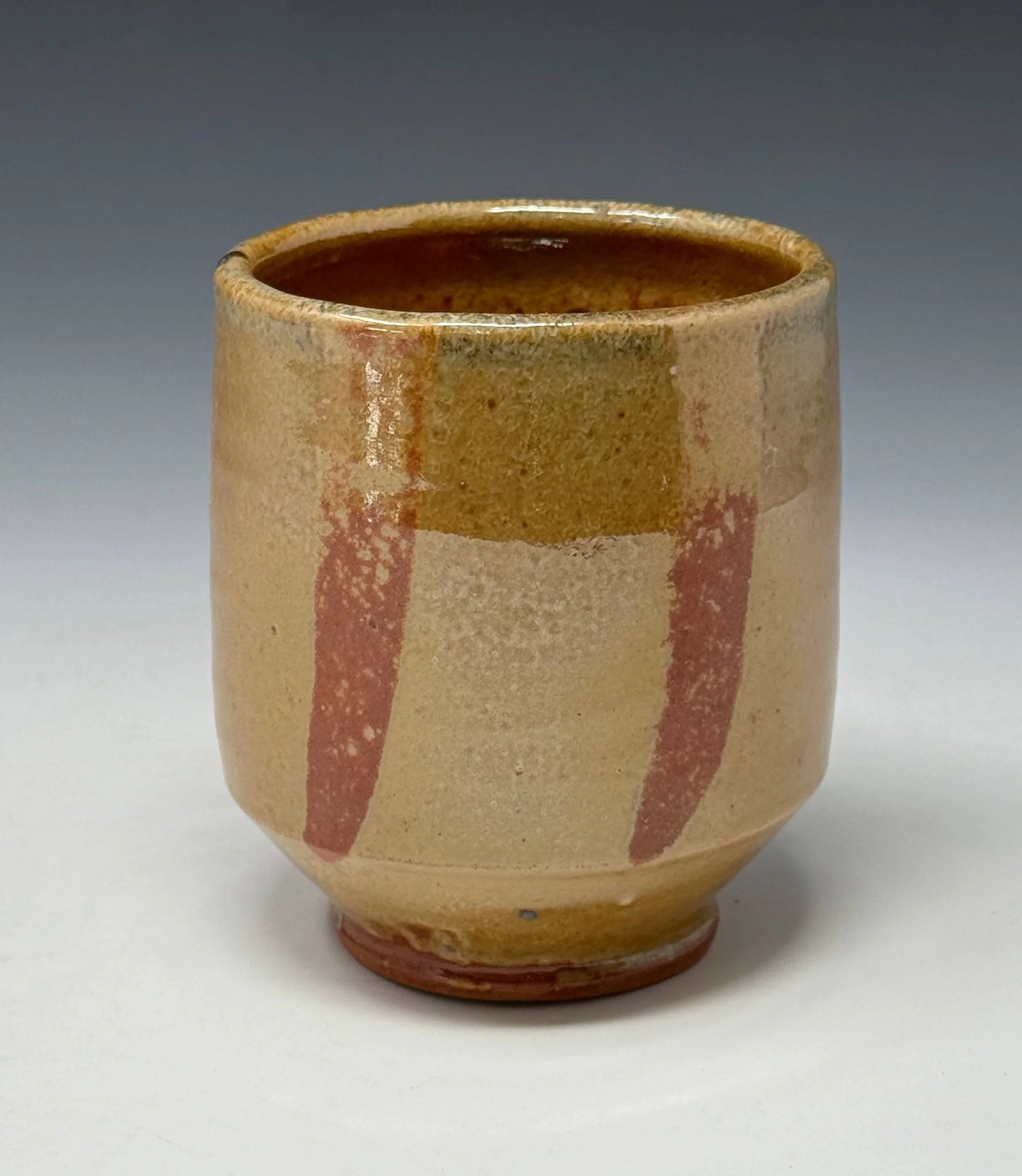 Cup, Reduction Fired Stoneware, 4" x 2.75" x 2.75", 2025
