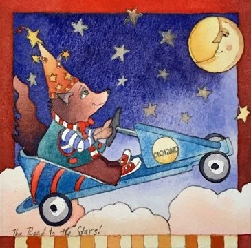 Road to the Stars watercolour 2020 private collection