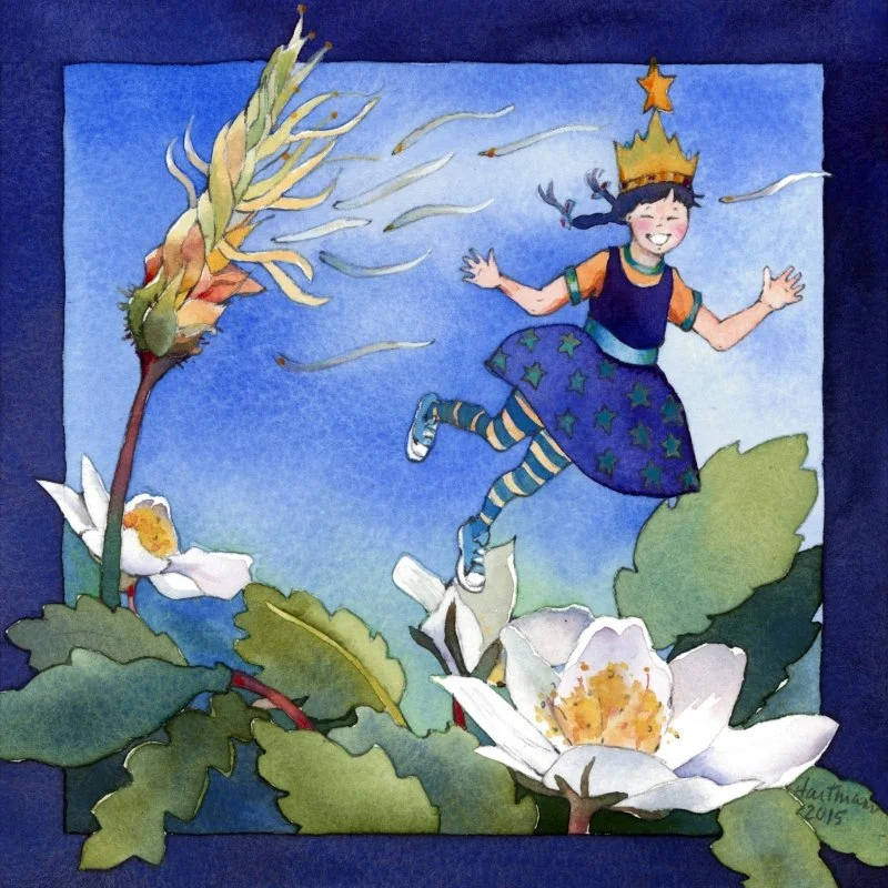 Aven watercolour private collection