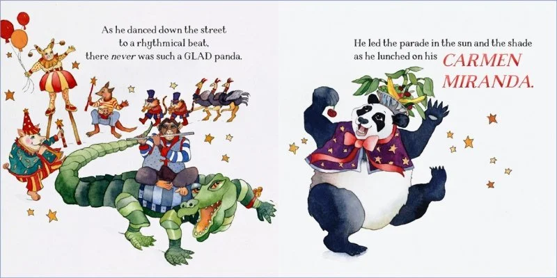 "As he danced down the Street" illustration from Bygumbo author/Gwen Molnar published 2018