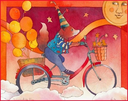 Delivery to the Moon watercolour 2019 private collection