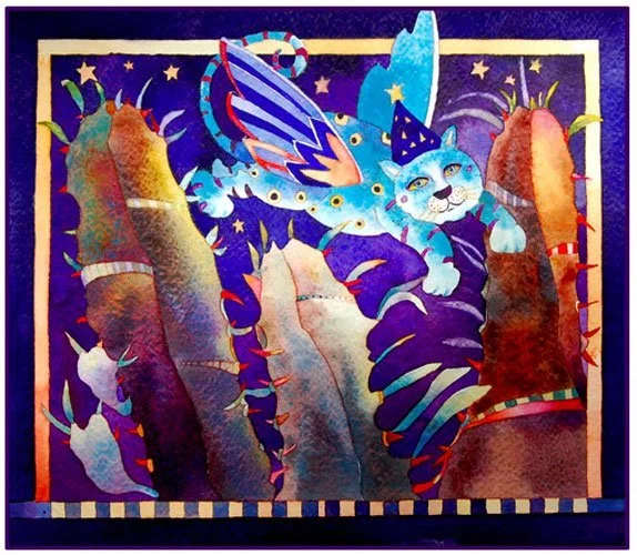 Enjoy the Flight, watercolor and colored pencil 10 5/8\" x 9\"