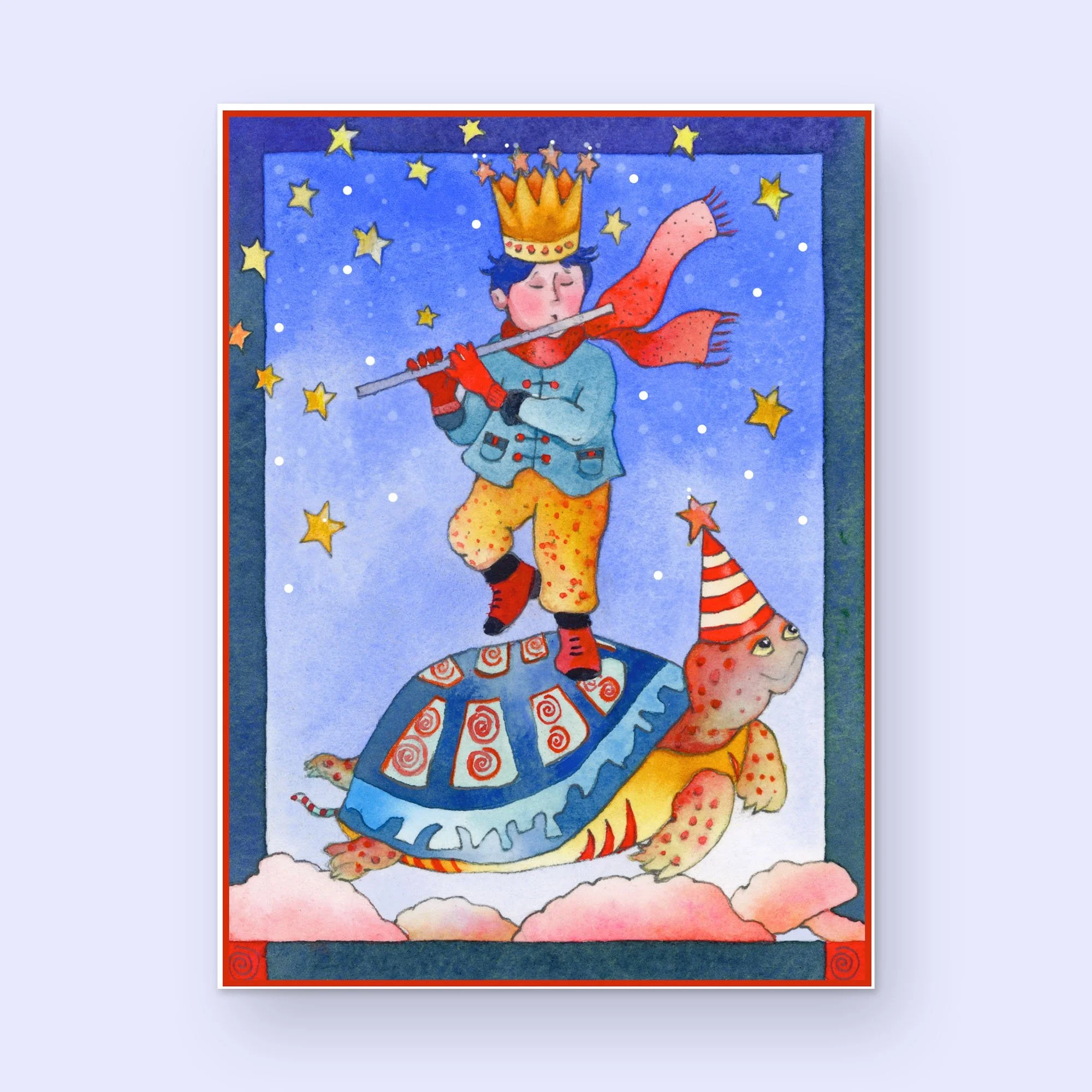 Dancing Turtle Singing Stars Card
