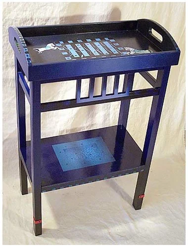 Tray table: 29"h x 19-3/8"w x 11"d Tray: 3.5"h x 20.5"w x 12.25"d 