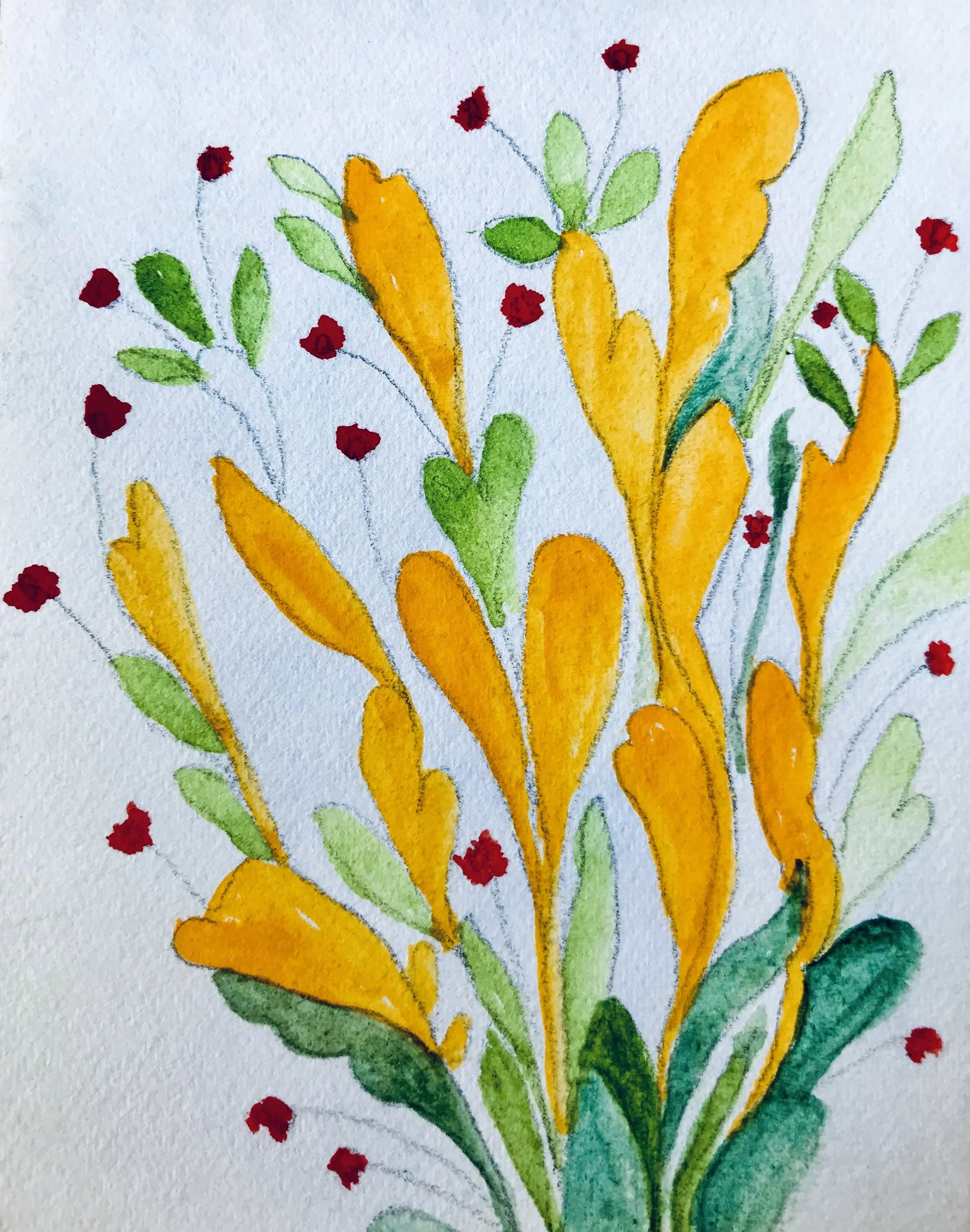 Golden Pea Redbuds Aquarelles on Arches.jpg