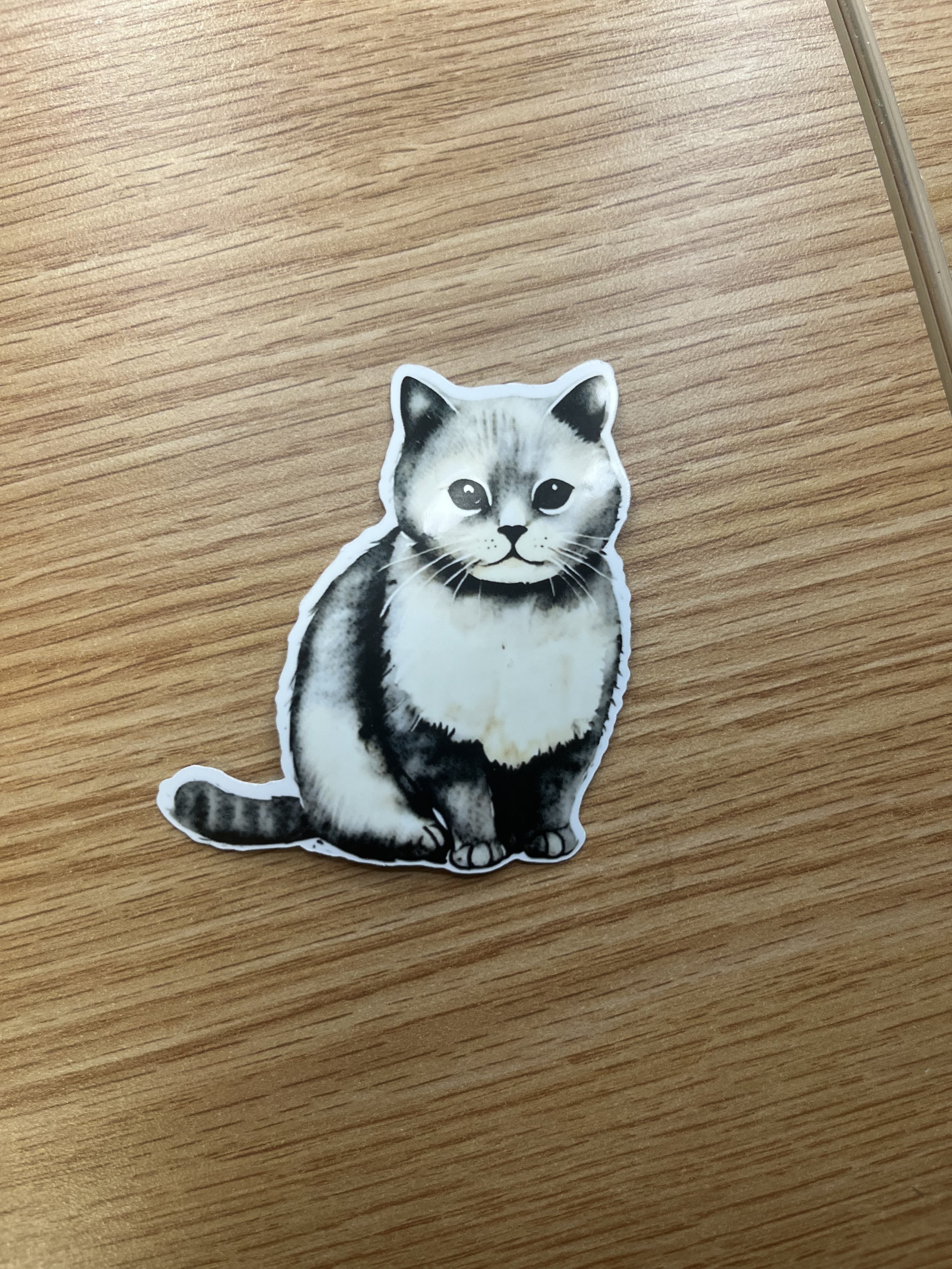 Grey Cat Sticker