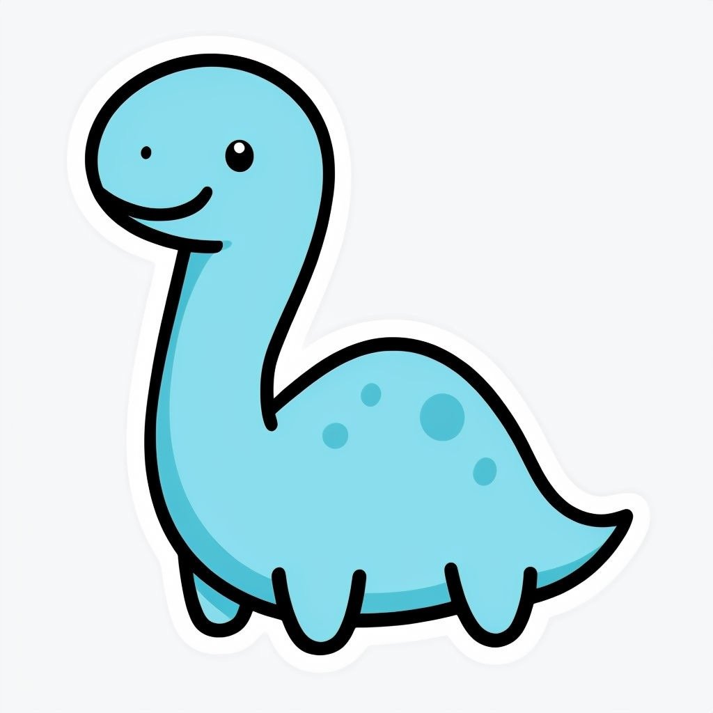 Blue Dinosaur Sticker