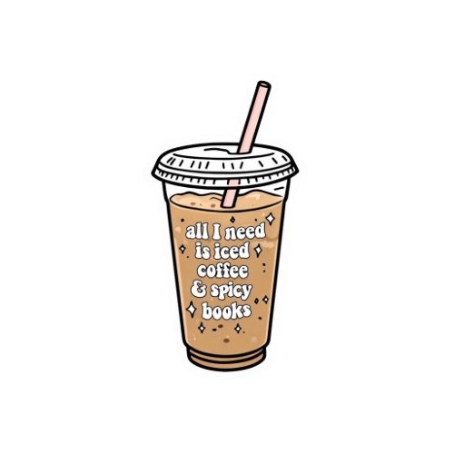 Iced Coffee and Spicy Books Sticker