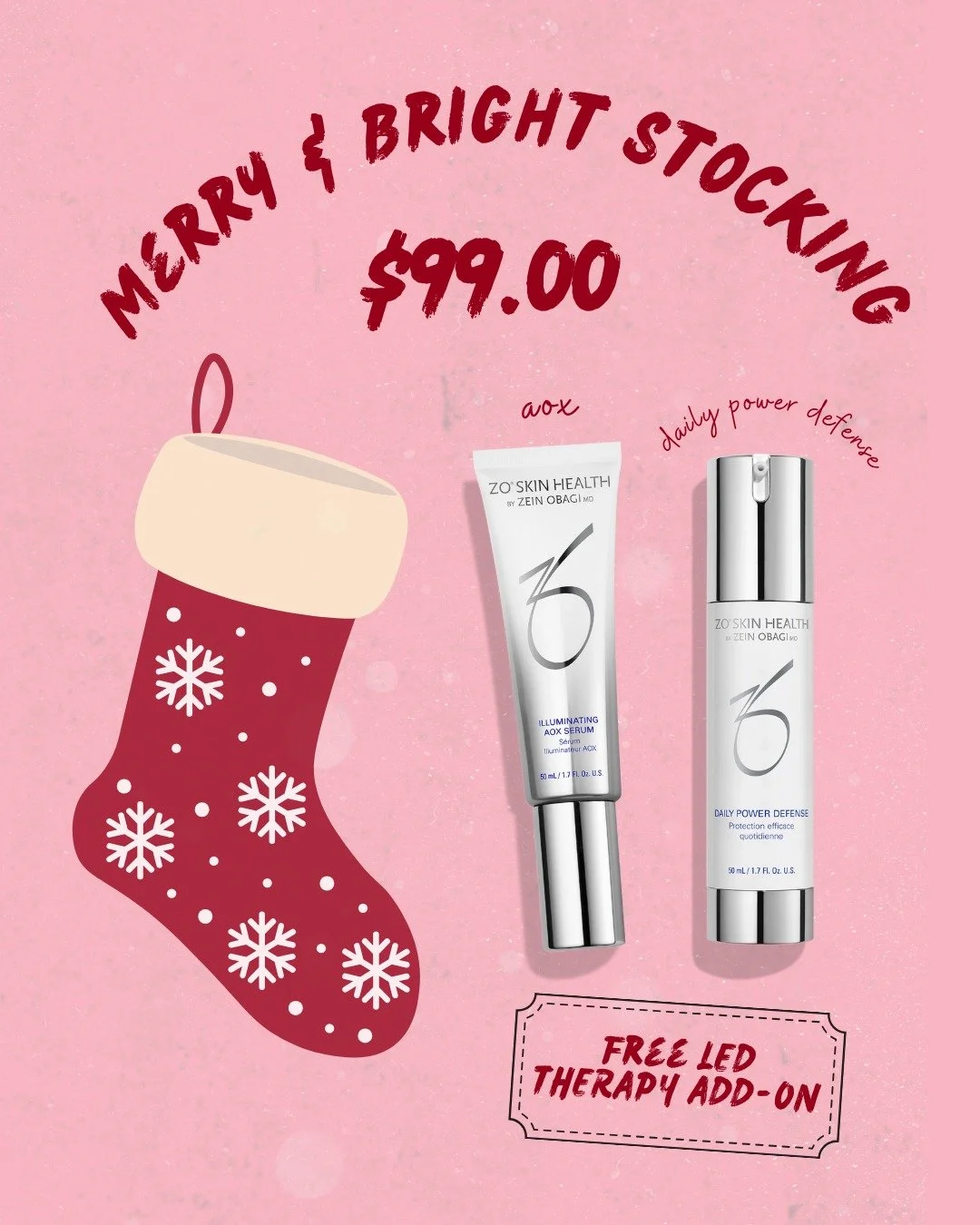 🖤 Black Friday &ndash; Cyber Monday Deal! ✨
Our Stockings are here for a limited time, the best ZO skincare duos, huge savings, and the best gifts all weekend long!
Limited quantities! Buy through our website on the tab Shop and enter the code &quot