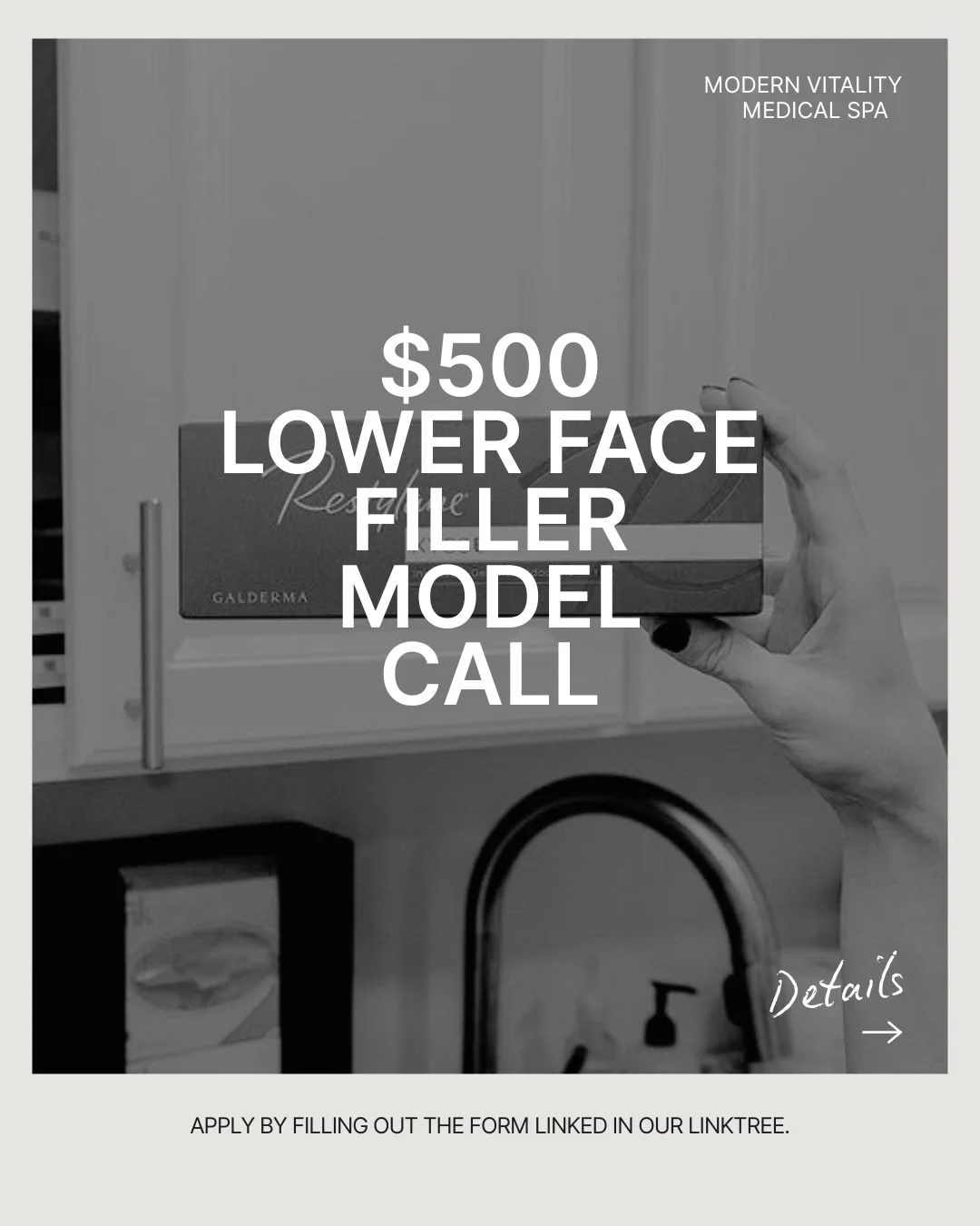 We are currently accepting applications for a Lower Facial Balancing Filler model. This opportunity is offered at a reduced rate of $500 to cover chair time.

This is for someone who has never had filler before, has no major events this weekend, and 