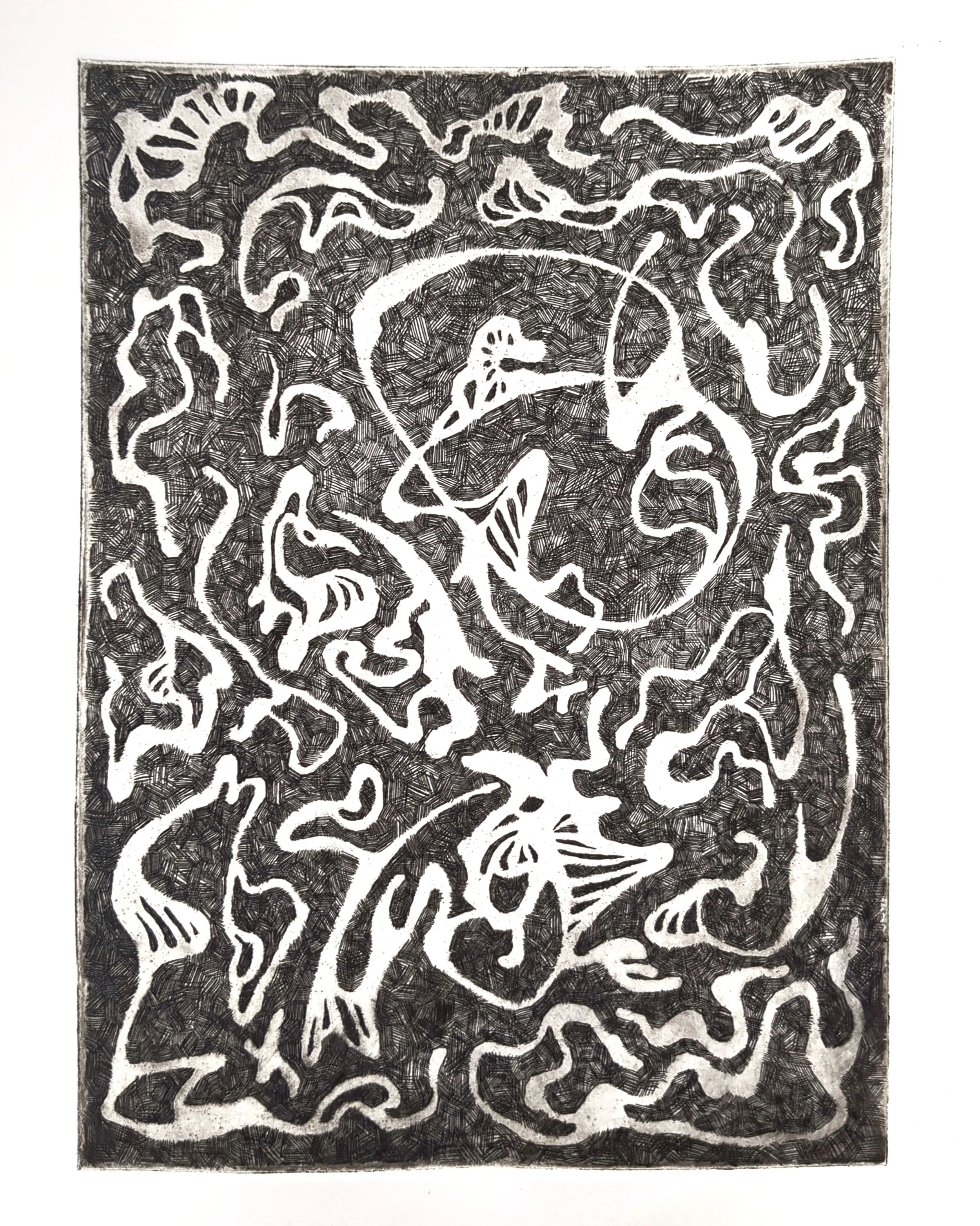 Untitled, Intaglio print  11x15"  2024