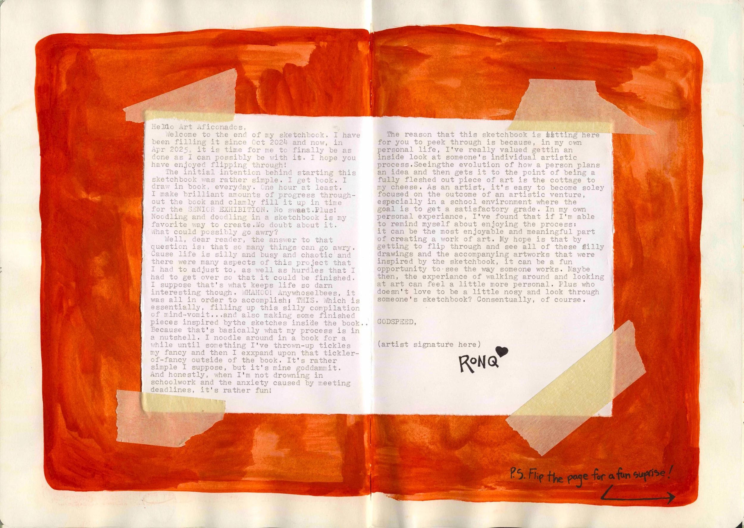 Blood, sweat, and tears (pp. 91-92), Mixed media sketchbook 12x17" 2024-2025