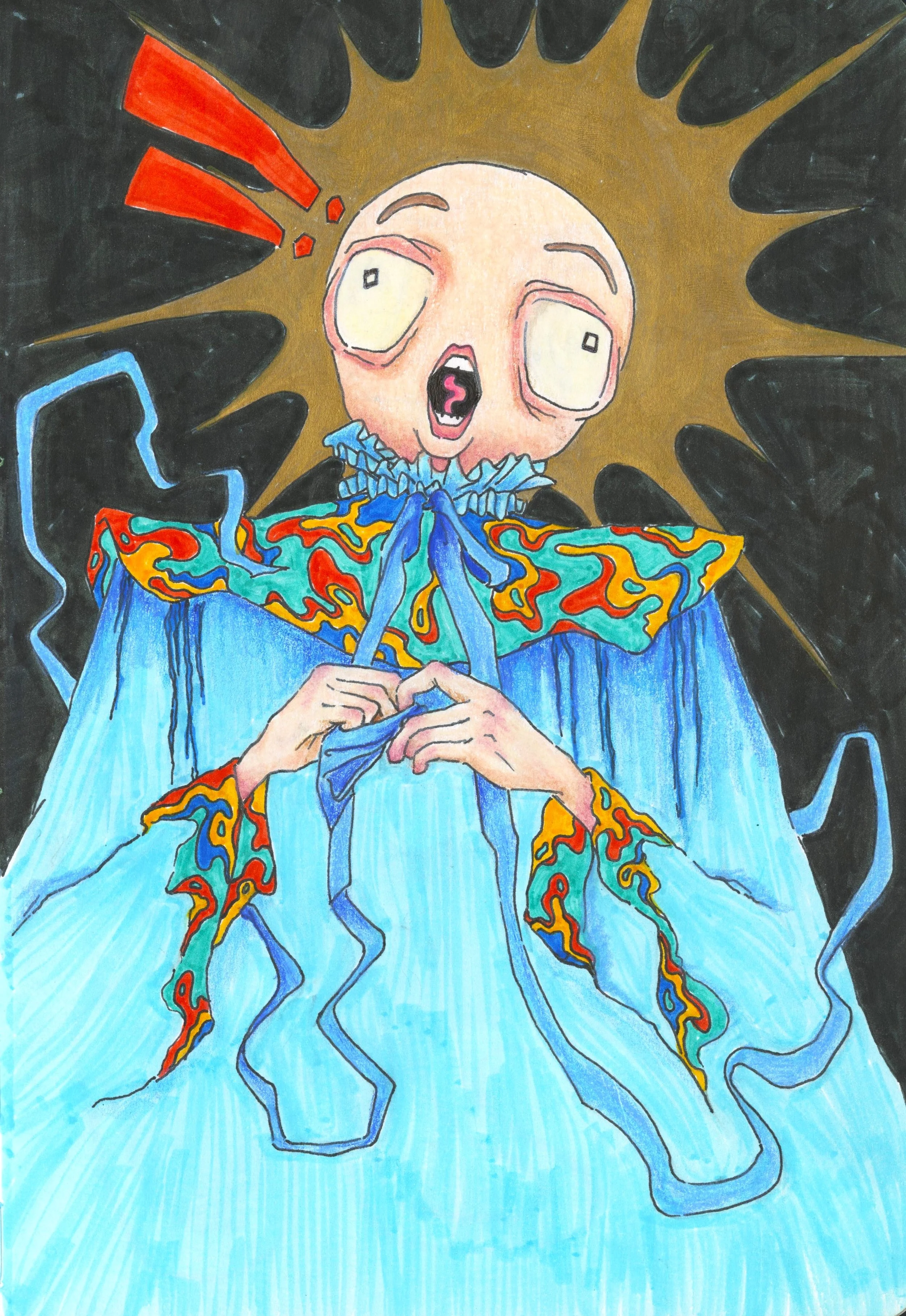 AGH,  Mixed media  10x7"  2021