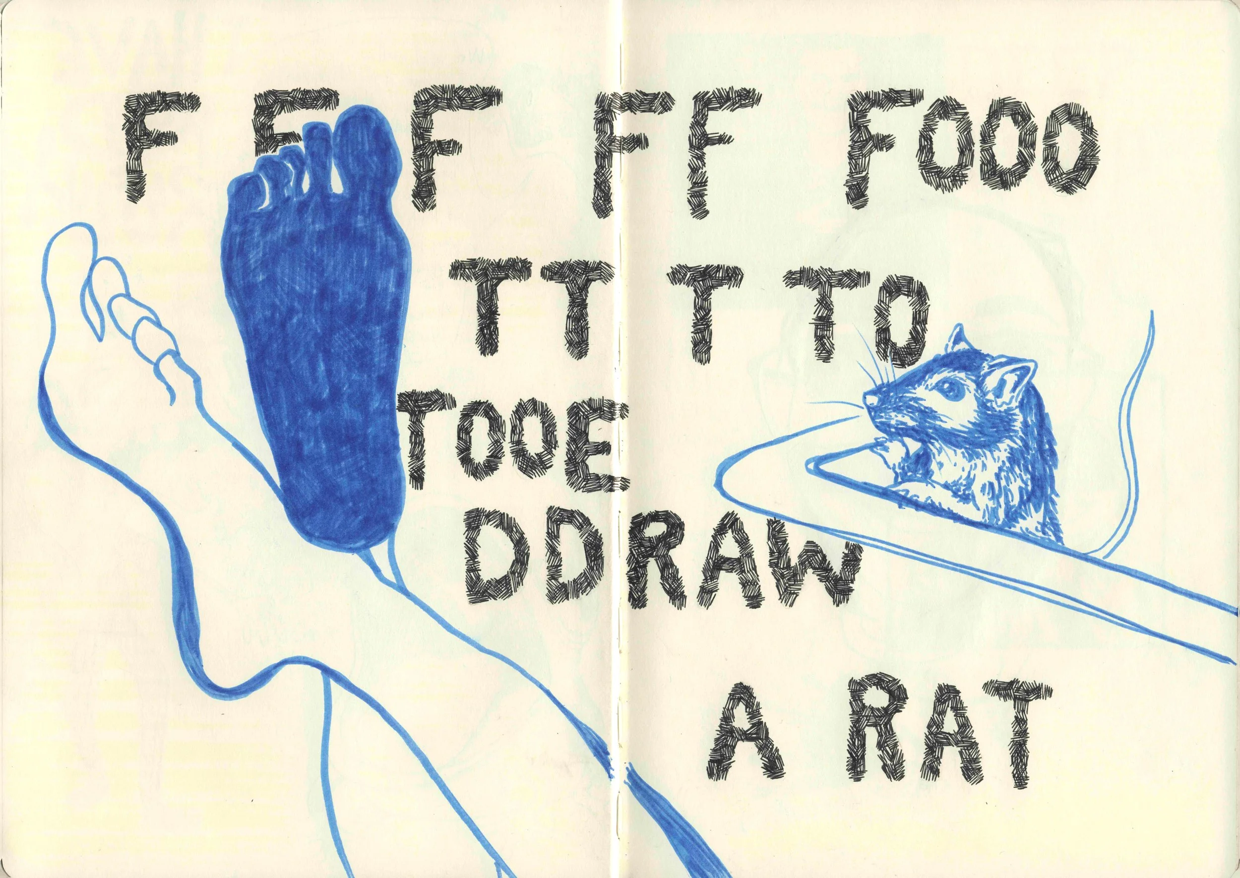 Blood, sweat, and tears (pp. 11-12), Mixed media sketchbook  12x17"  2024-2025