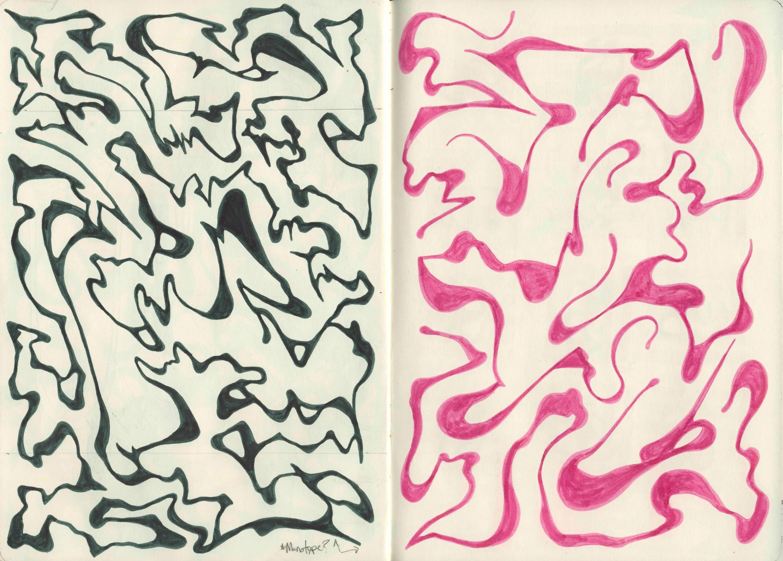 Blood, sweat, and tears (pp. 31-32), Mixed media sketchbook 12x17" 2024-2025