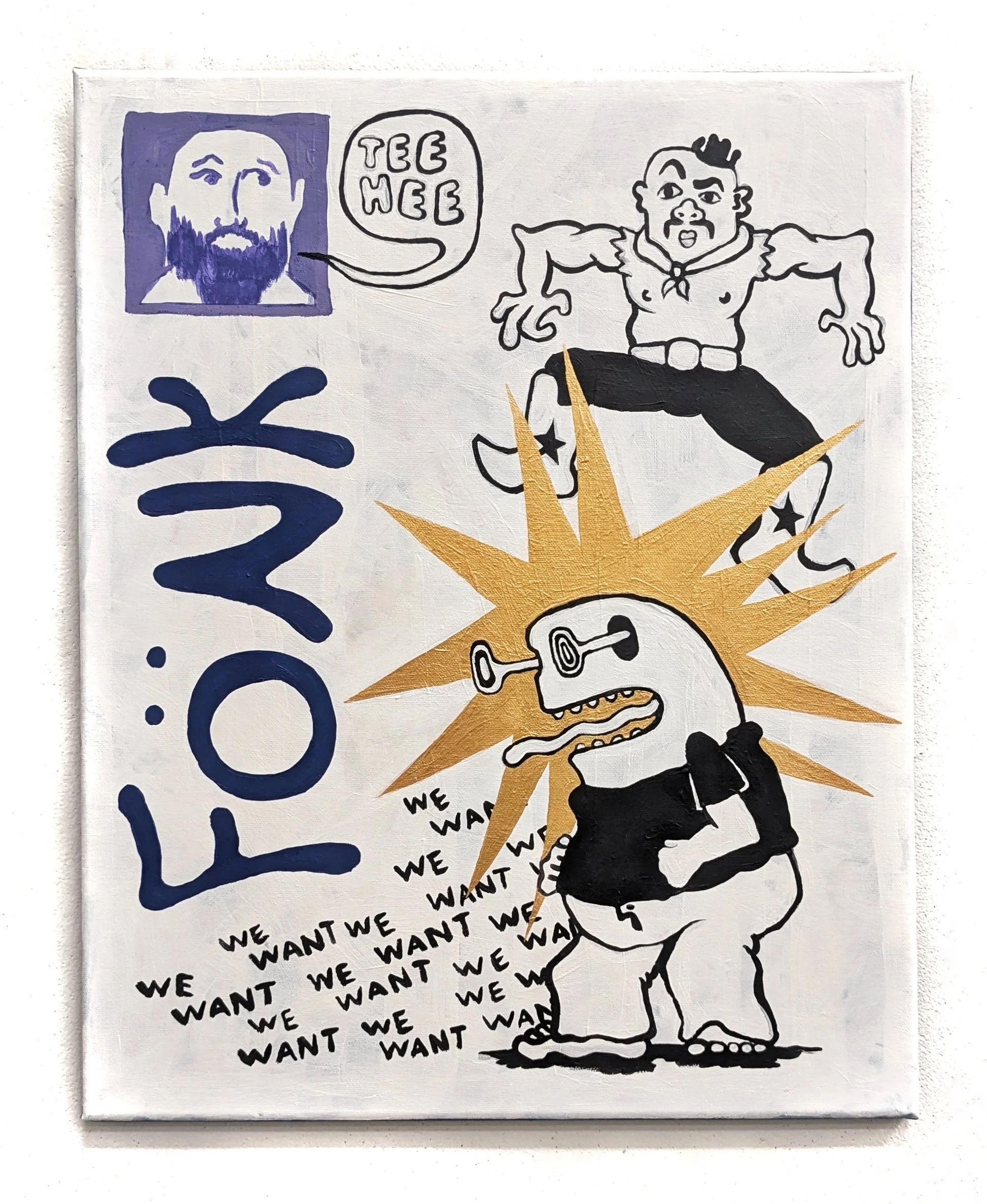 Gotta have it,
Acrylic on canvas  20x16"  2025