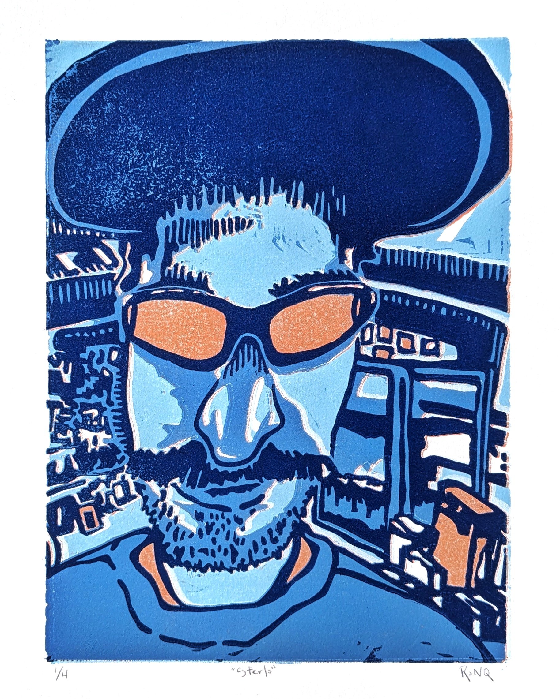 Sterlo, Reductive wood cut  11x14"  2024