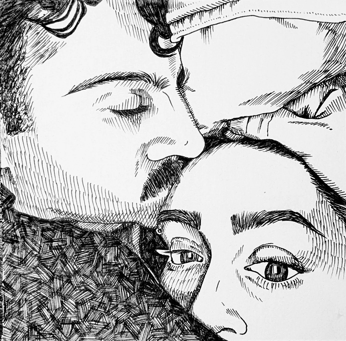 Lovin! , Ink on paper  5x5"  2025