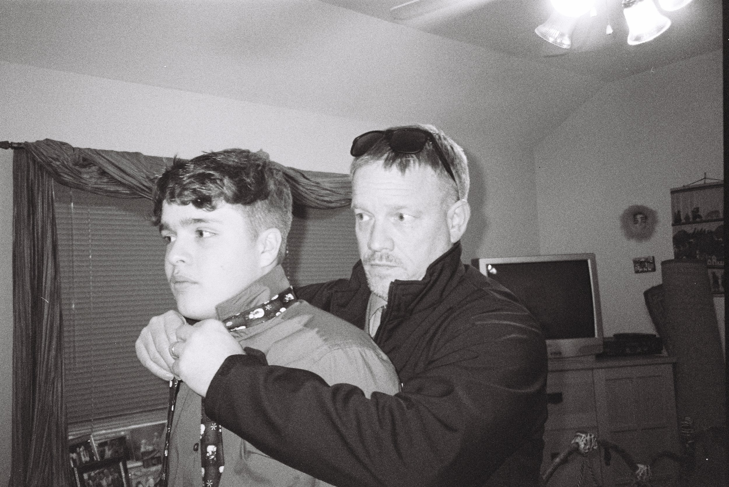 Father and Son,  B&W Film  2020