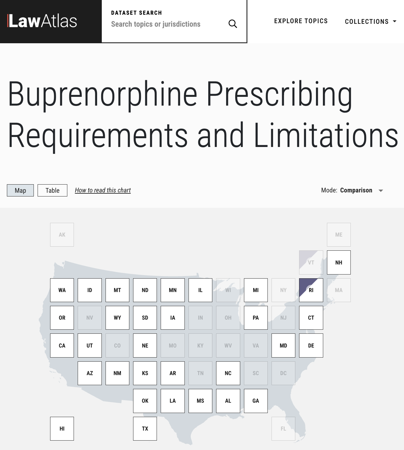 LawAtlas State Buprenorphine Policies