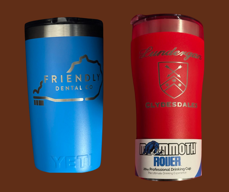 Cups and tumblers customized with your name or logo