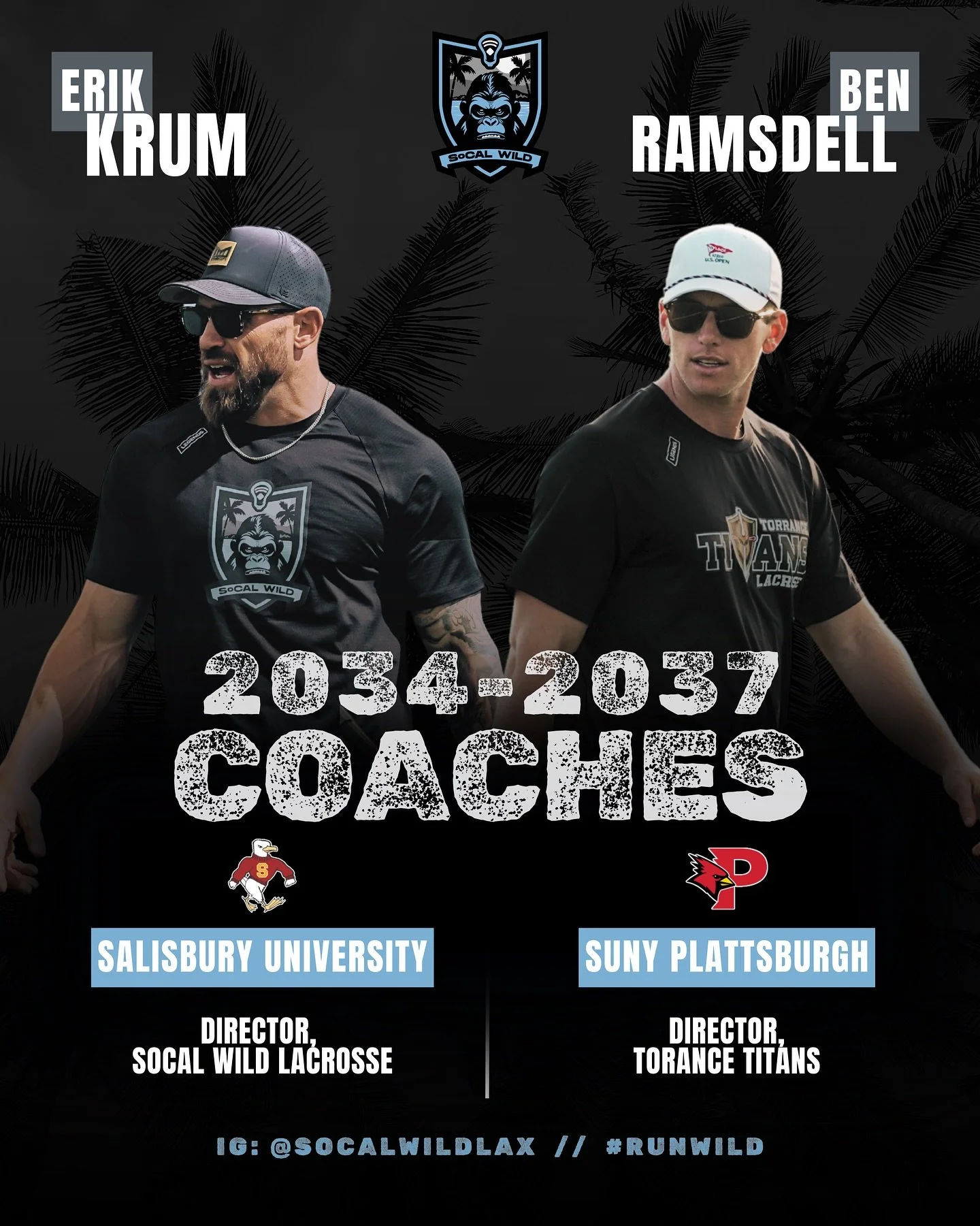 Introducing our Fall/Winter coaches 🦍😤 this lineup is STACKED with some of LA lacrosse's finest leading the way! #RunWild