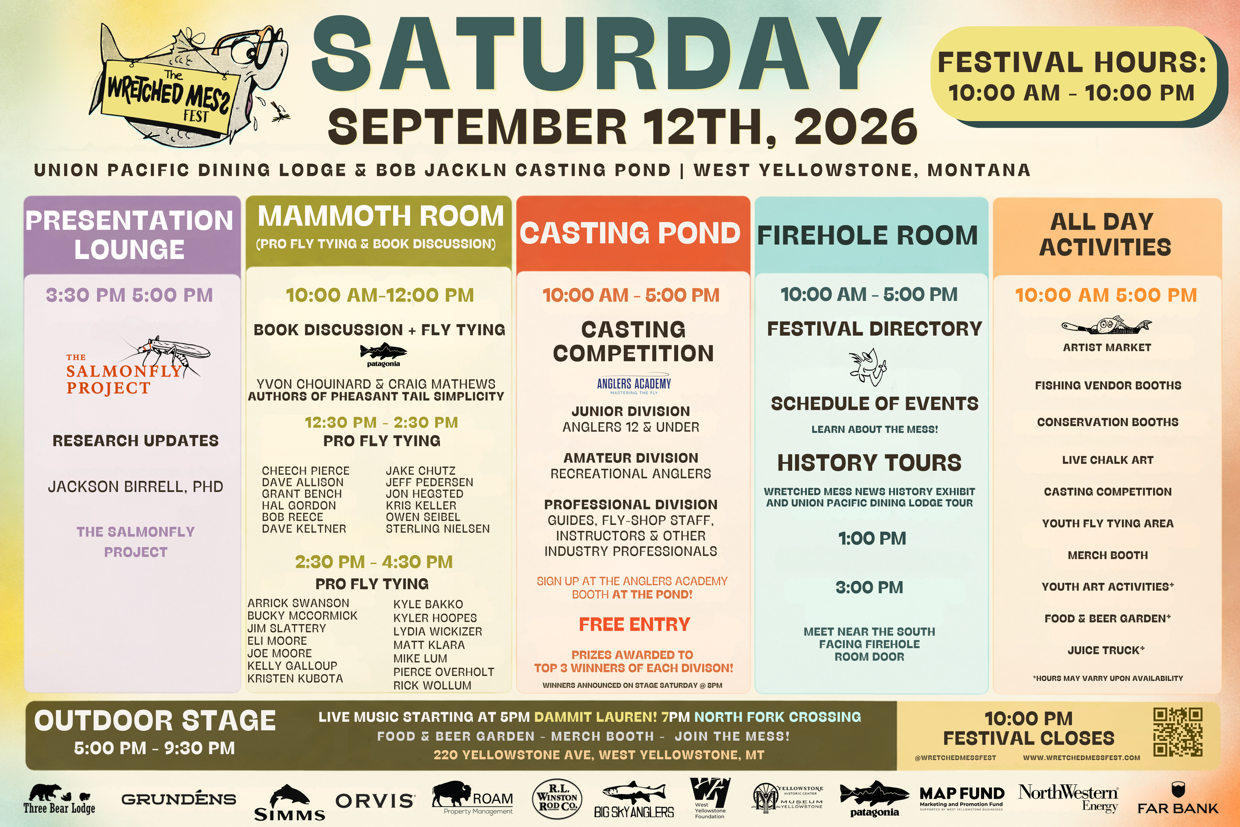 SATURDAY, SEPTEMBER 11TH, 2026
Festival Hours: 10:00 AM - 10:00 PM