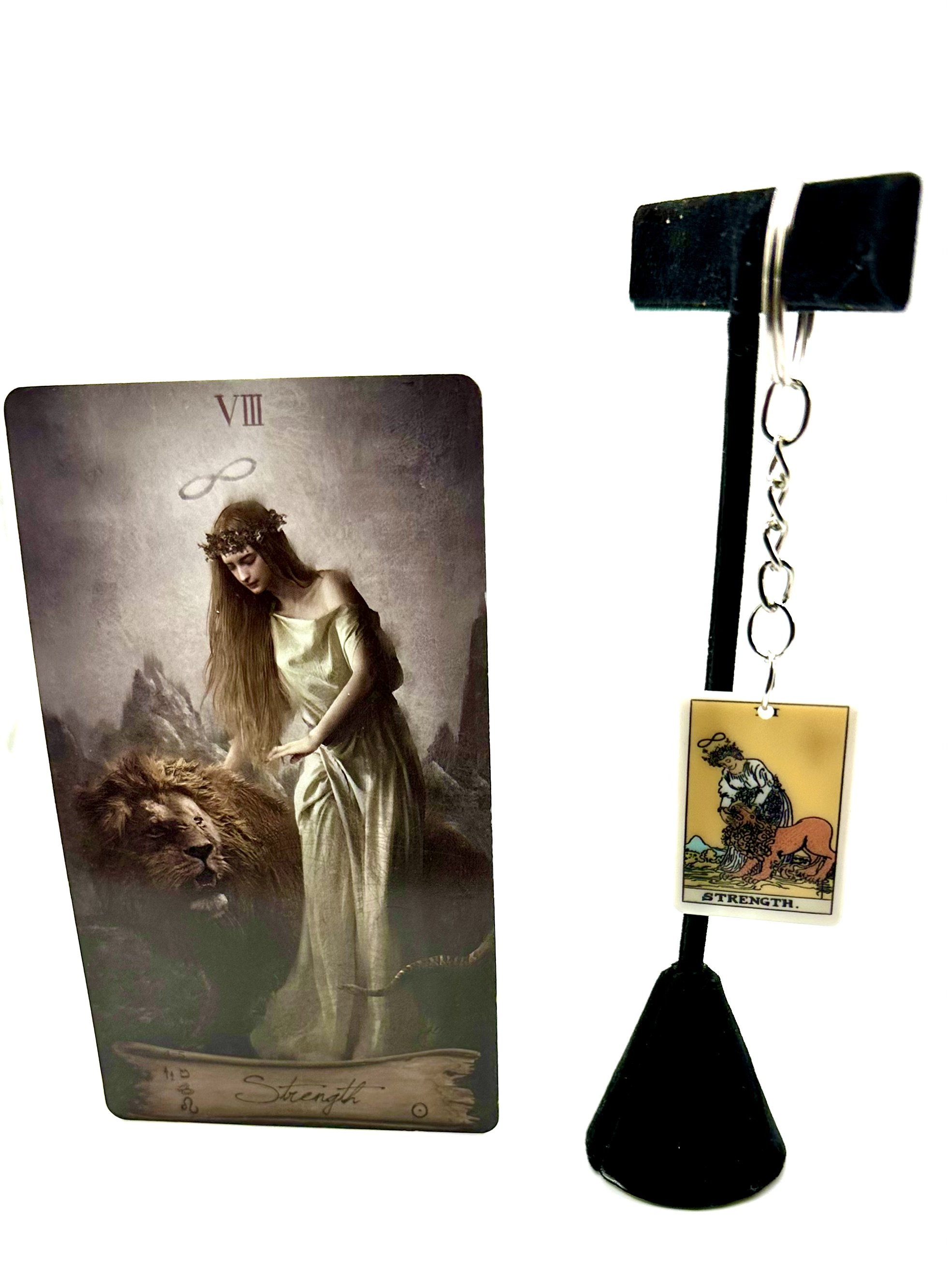 The Strength Tarot Card Key Chain