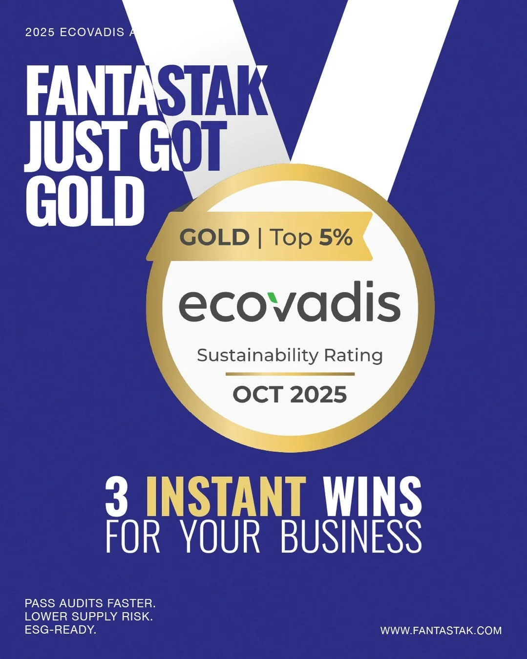 EcoVadis Gold 🥇
Independent proof that our adhesives are made responsibly - and reliably.
It means faster audits, lower supply risk, and clear ESG alignment for your business.
Built, tested, and manufactured in Yorkshire for everyday performance.
Si