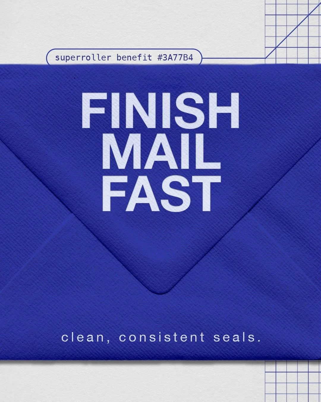 A tidy mail run starts with a seal you can trust. Our Super Roller keeps envelopes closed cleanly and consistently, even on the busiest days.
No tape drag. No mess. Just a quick, accurate bond every time.

Made here in Yorkshire, built for long shift