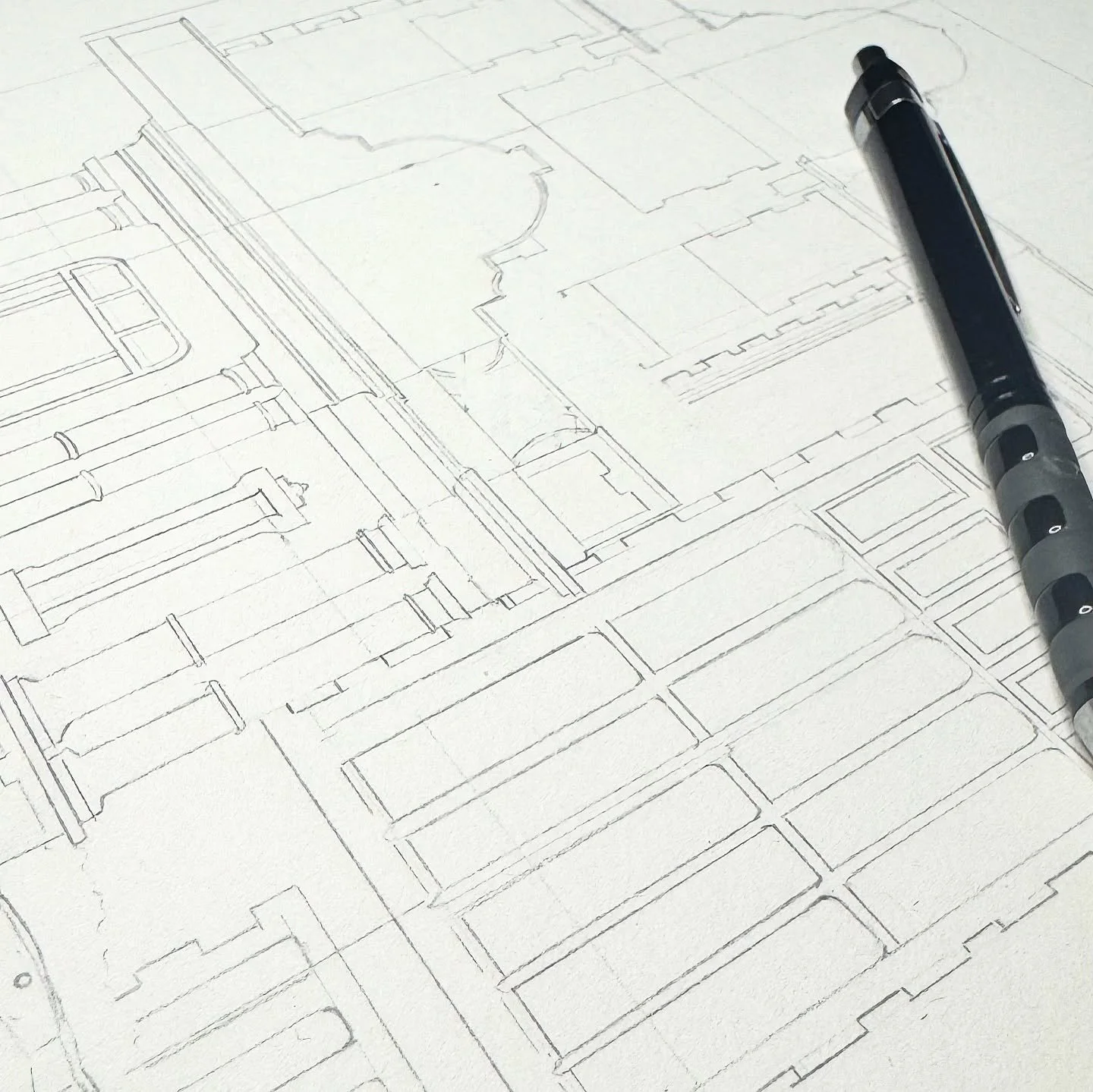 Working on some new commission&rsquo;s ✏️ 

#commissions #architecture #weddingvenue #venue