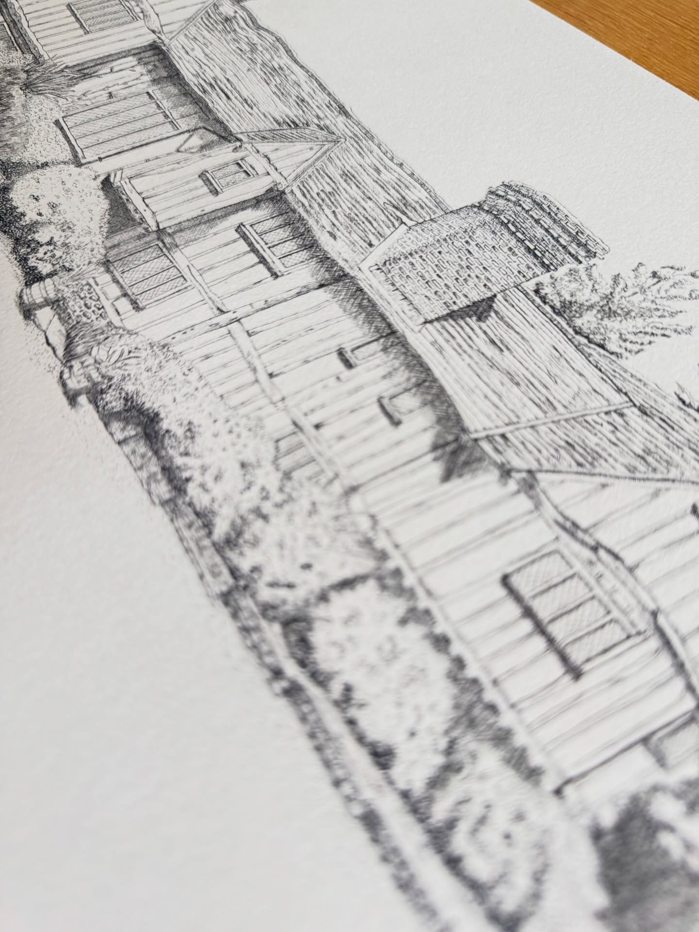 A recreation of Cain Manor for a lovely couple that will be getting married this winter 💙 

It was so fun re sketching this stunning wedding venue for the second time. 

If you have a venue that you would love to commemorate, please get in touch and