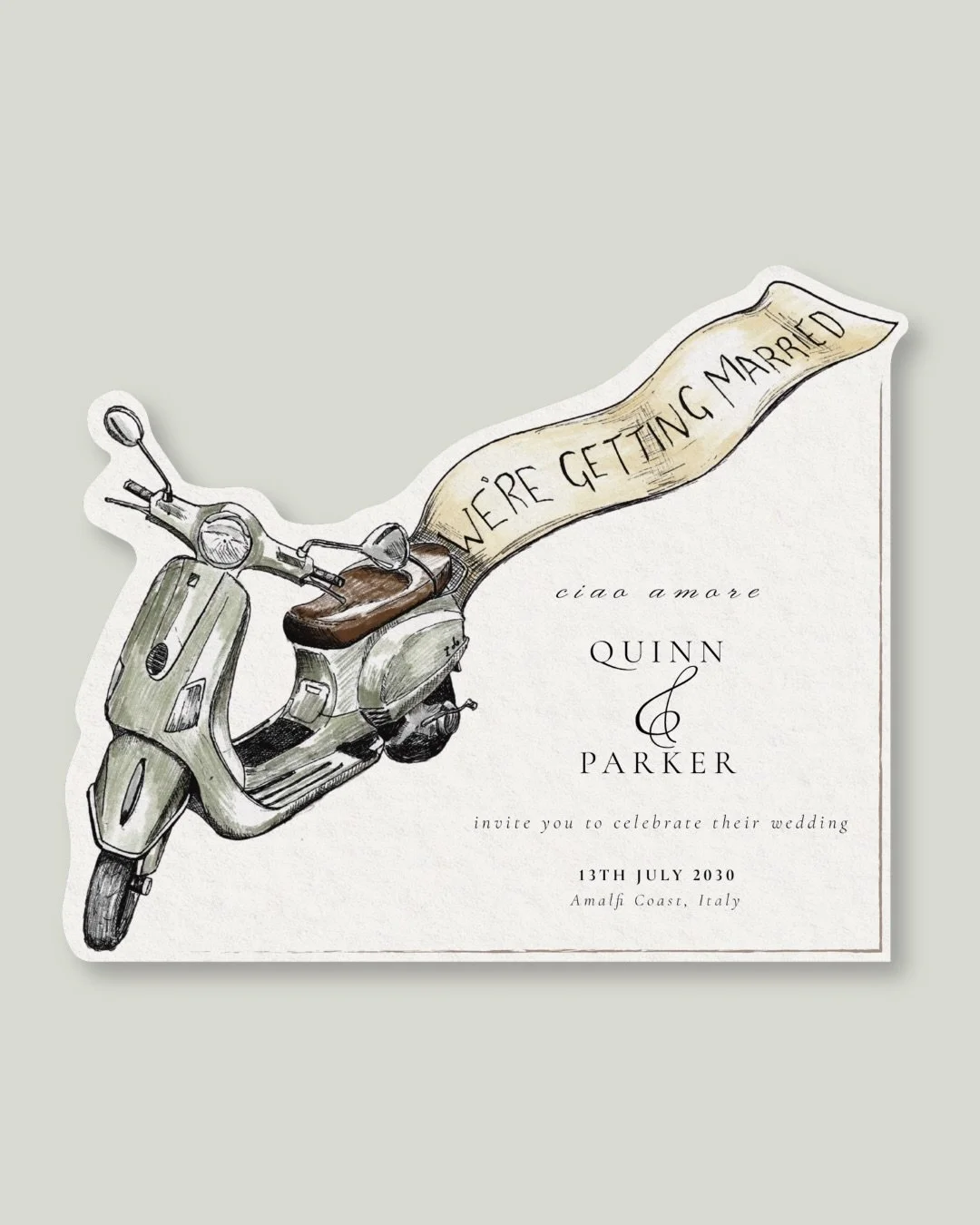 For the couples who want their wedding stationery to feel like a keepsake ♡

This Amalfi-inspired save the date combines hand-drawn illustration, soft romantic typography and custom shaping to create something truly bespoke. 🇮🇹✨

#italianwedding #b