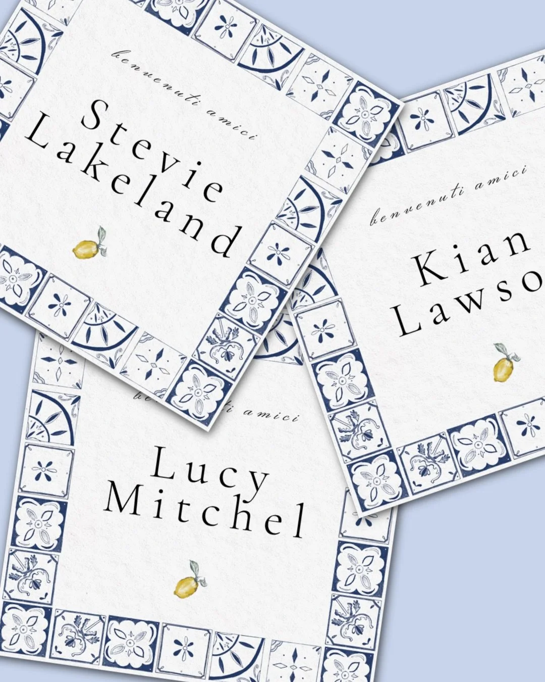 A little glimpse into the Amalfi collection ♡

Featuring hand-drawn Italian tile borders, textured paper details and delicate lemon illustrations inspired by coastal weddings and Mediterranean evenings.

Designed to feel like keepsakes, not just plac